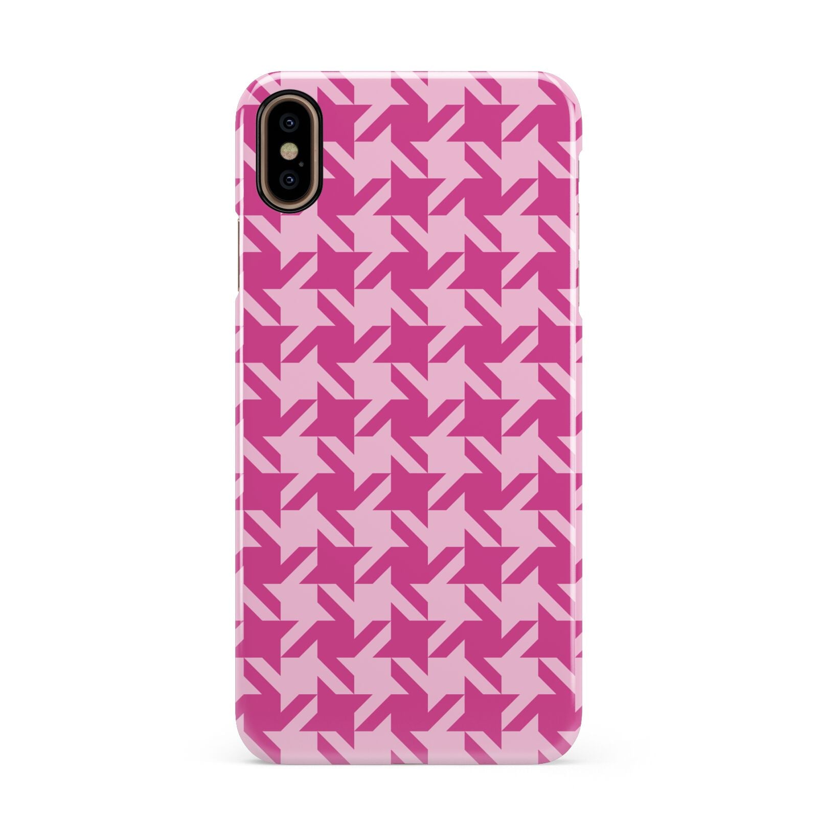 Houndstooth Apple iPhone Xs Max 3D Snap Case