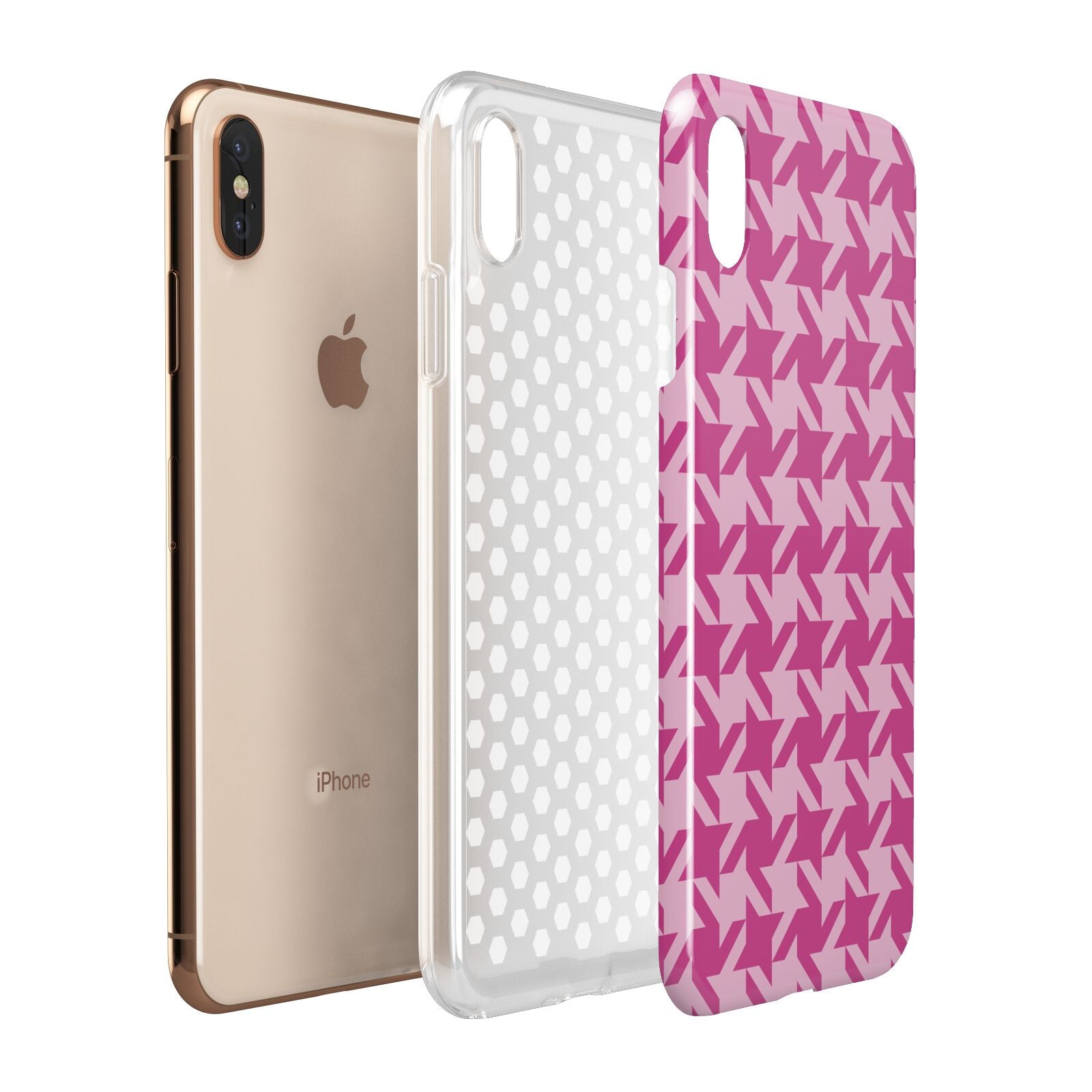 Houndstooth Apple iPhone Xs Max 3D Tough Case Expanded View