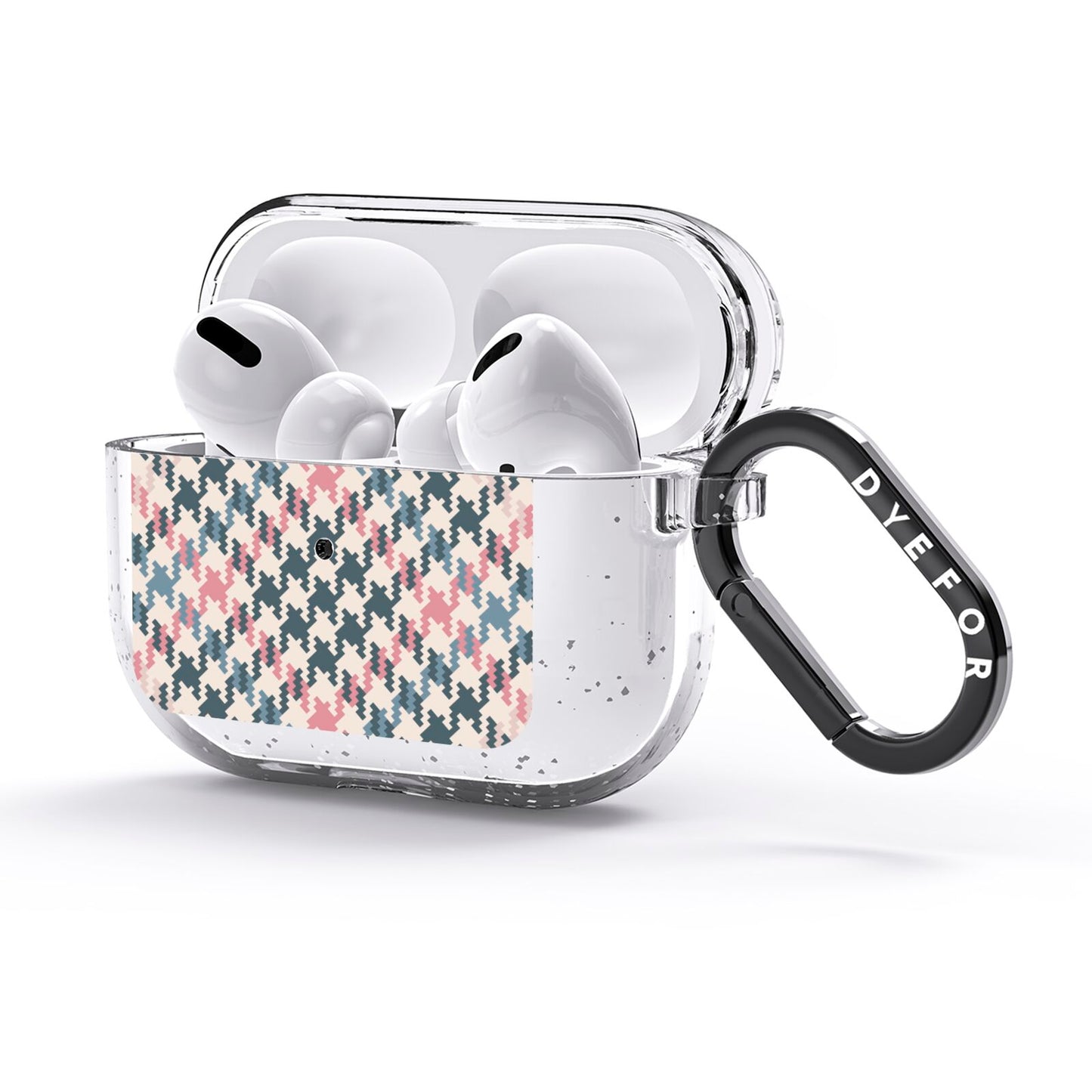 Houndstooth Fabric Effect AirPods Glitter Case 3rd Gen Side Image