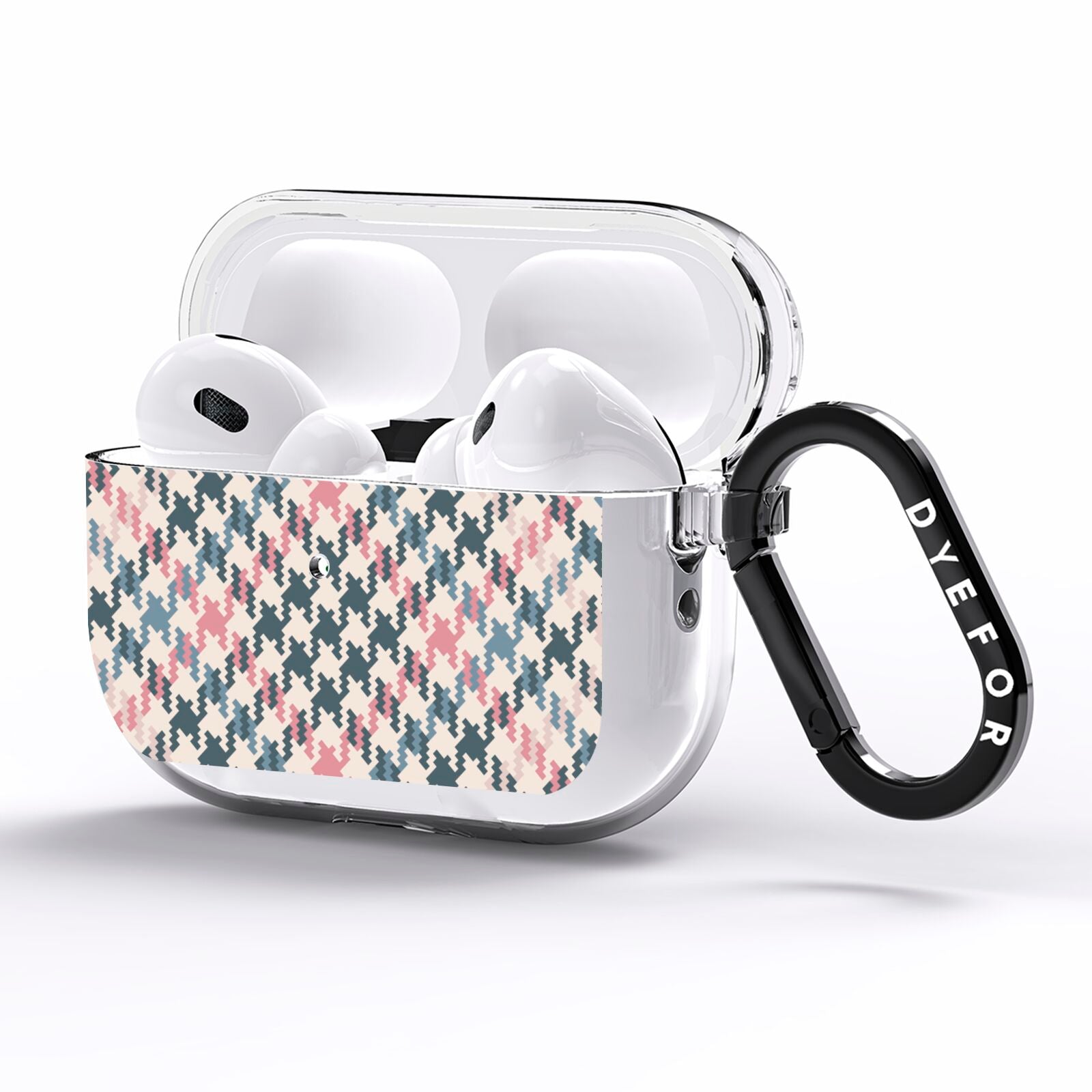 Houndstooth Fabric Effect AirPods Pro Clear Case Side Image