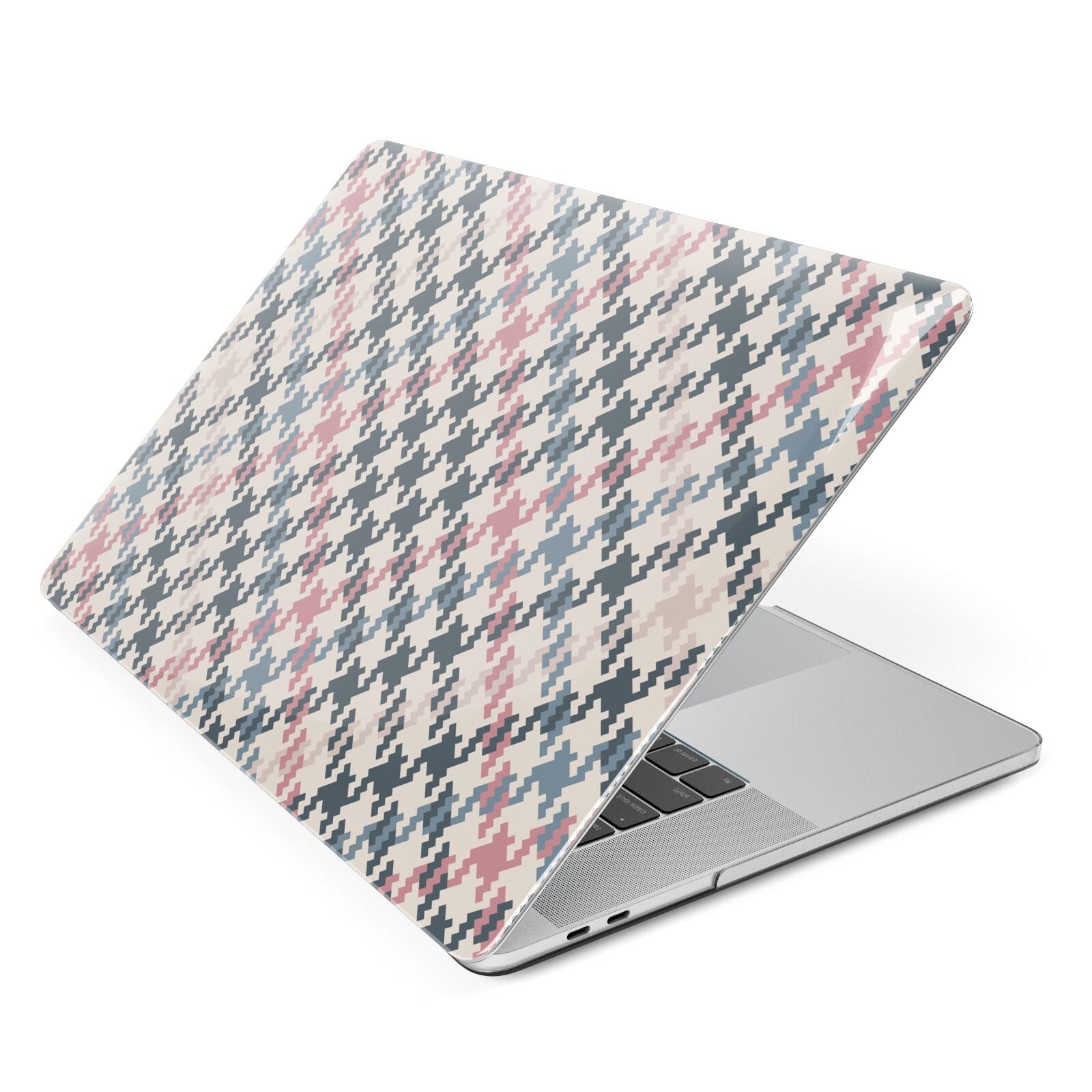 Houndstooth Fabric Effect Apple MacBook Case Side View