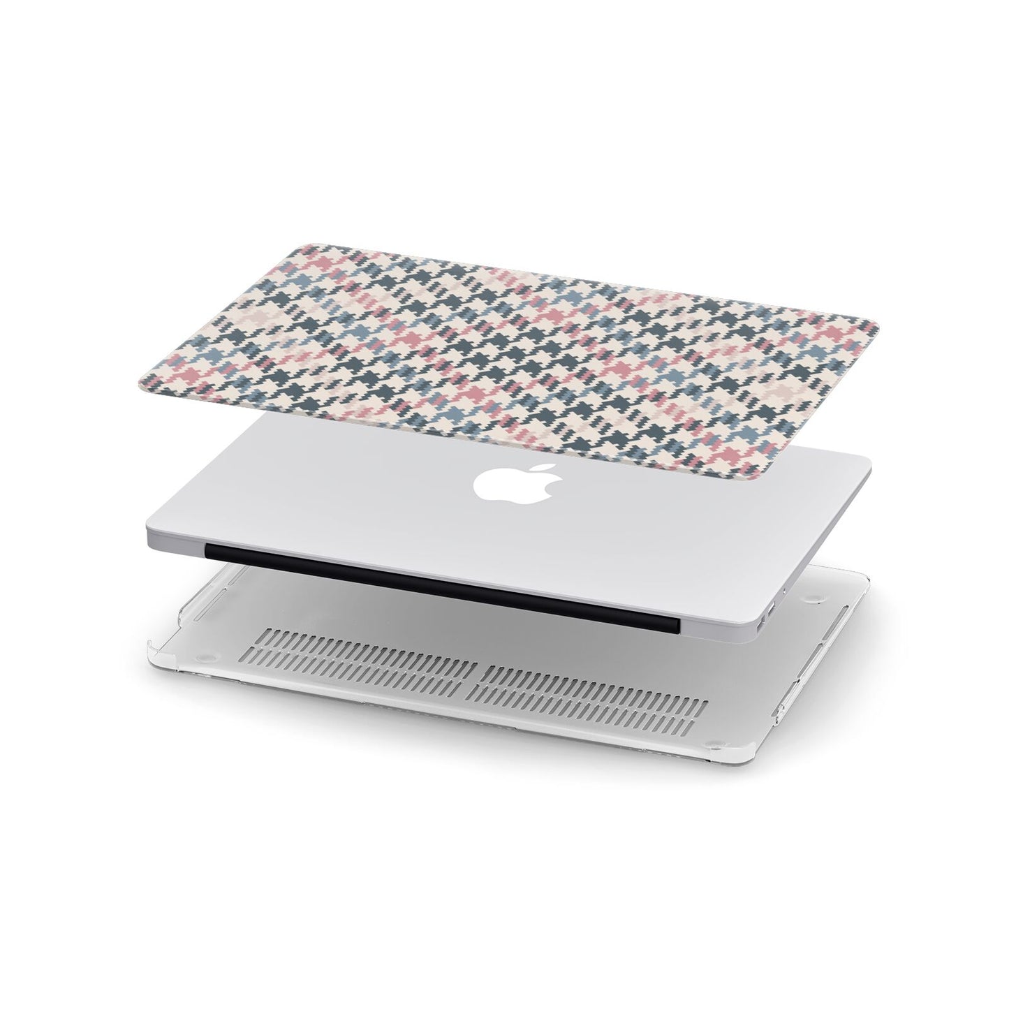 Houndstooth Fabric Effect Apple MacBook Case in Detail