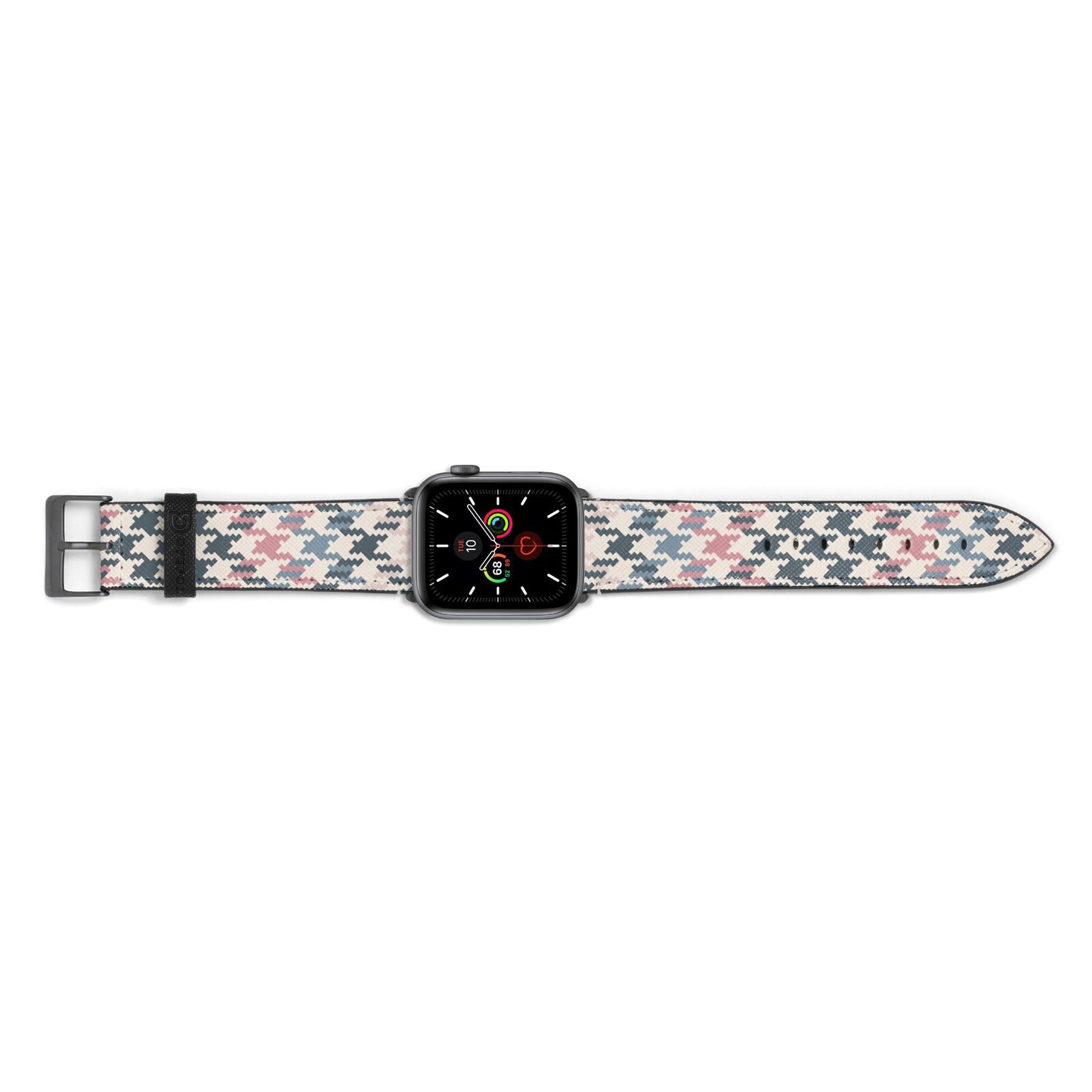 Houndstooth Fabric Effect Apple Watch Strap Landscape Image Space Grey Hardware