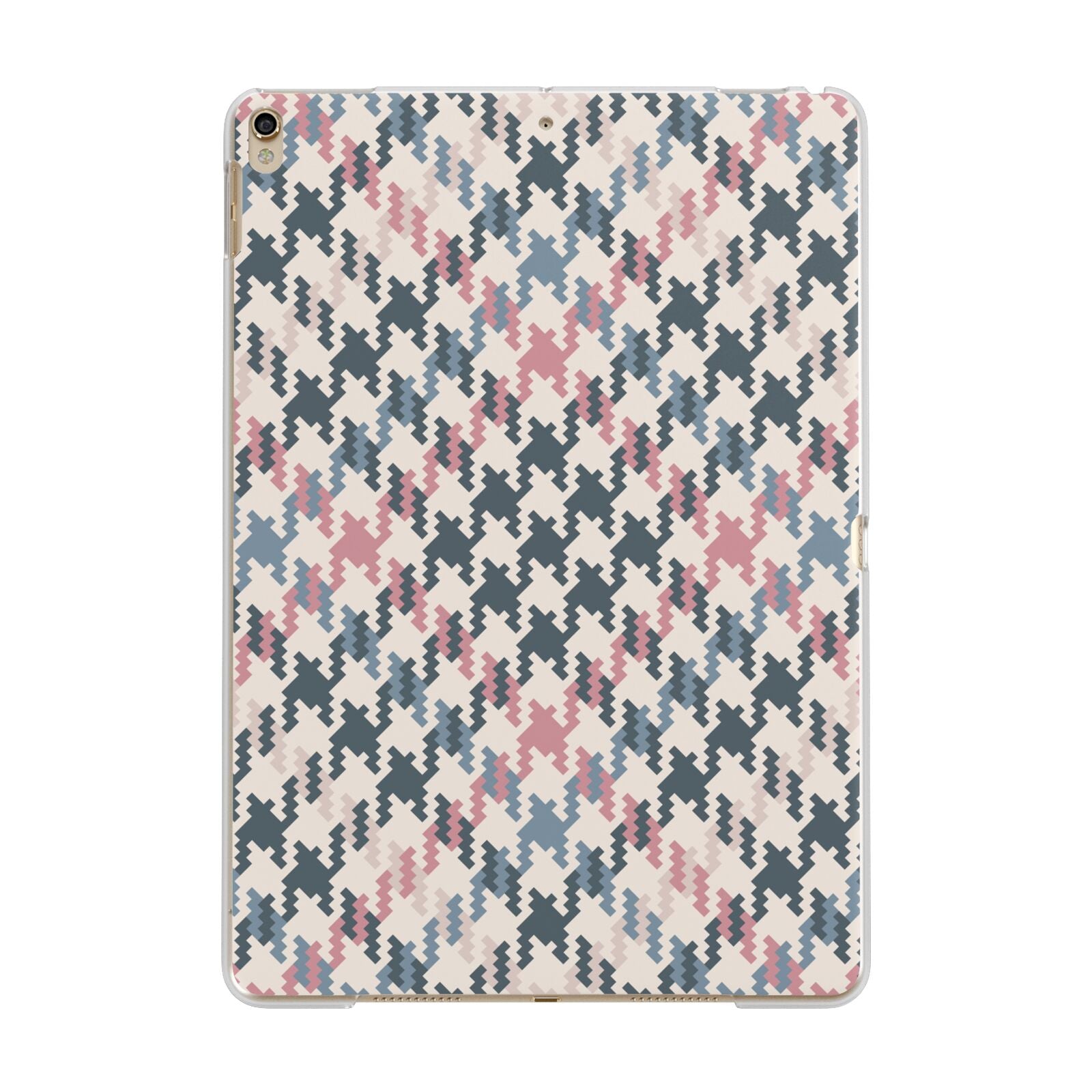 Houndstooth Fabric Effect Apple iPad Gold Case