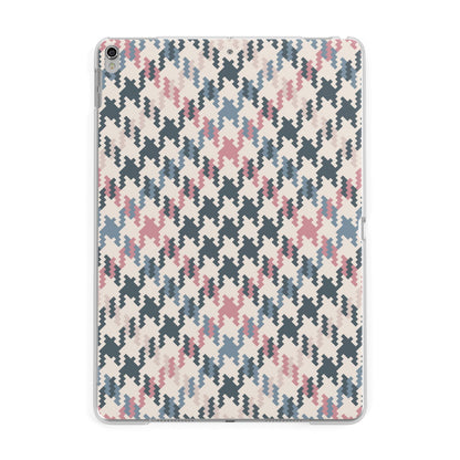 Houndstooth Fabric Effect Apple iPad Silver Case