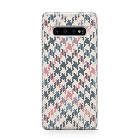 Houndstooth Fabric Effect Protective Samsung Galaxy Case