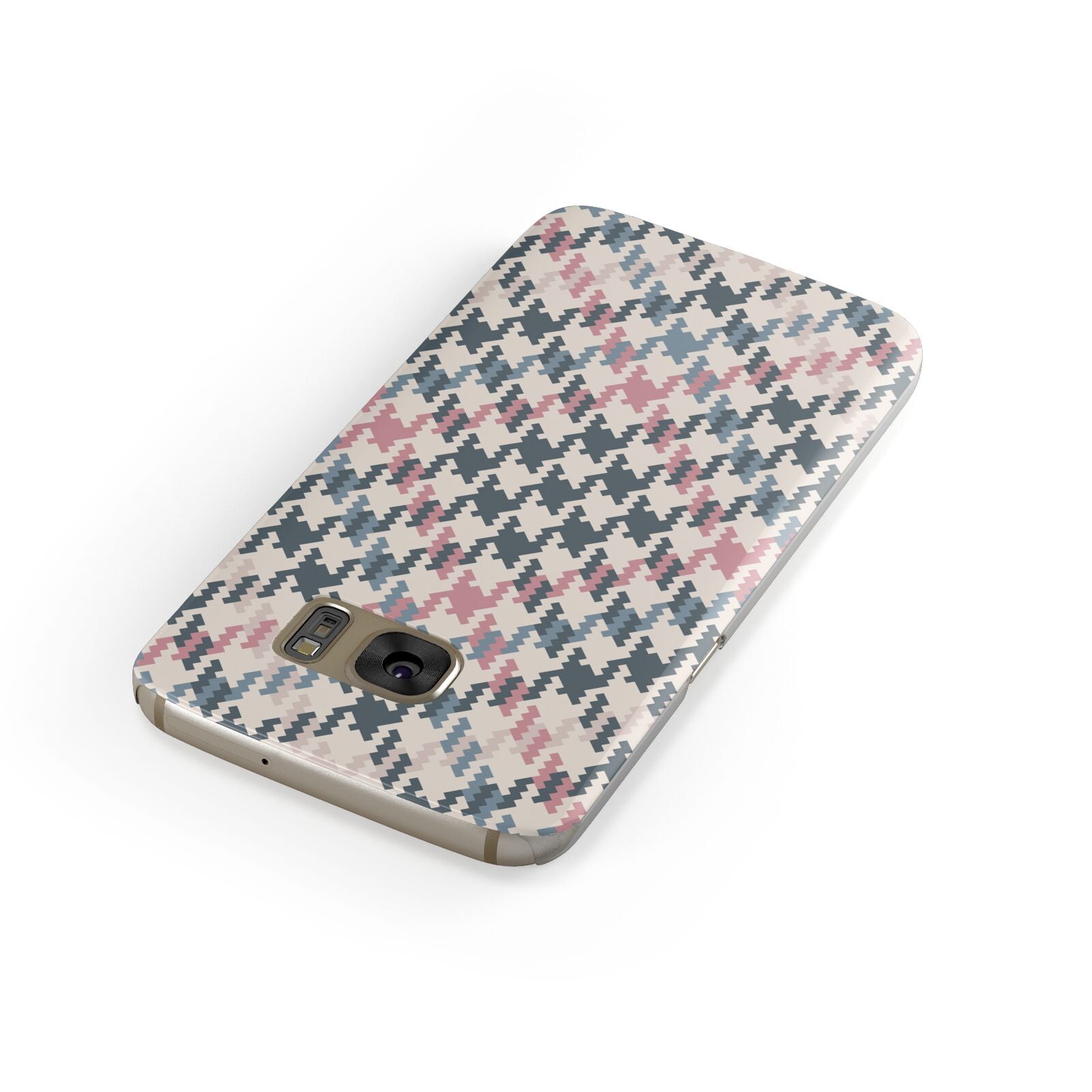 Houndstooth Fabric Effect Samsung Galaxy Case Front Close Up