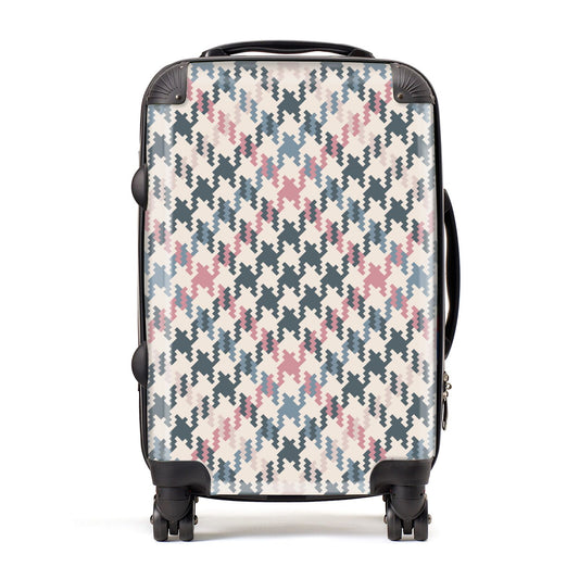 Houndstooth Fabric Effect Suitcase