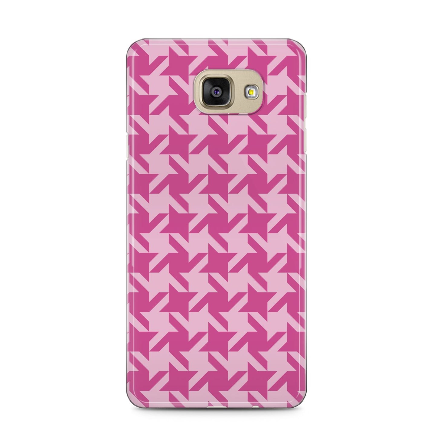 Houndstooth Samsung Galaxy A5 2016 Case on gold phone