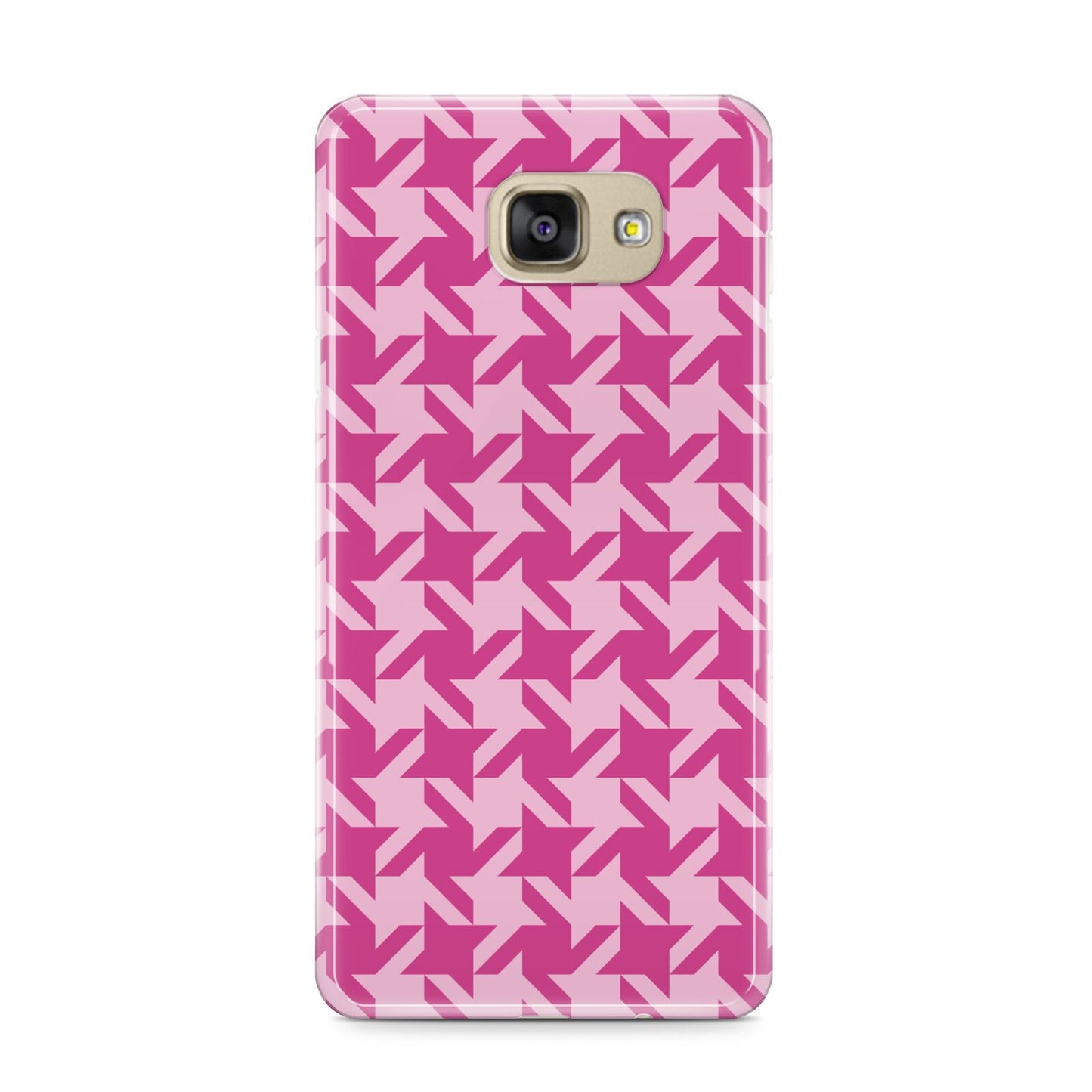 Houndstooth Samsung Galaxy A9 2016 Case on gold phone