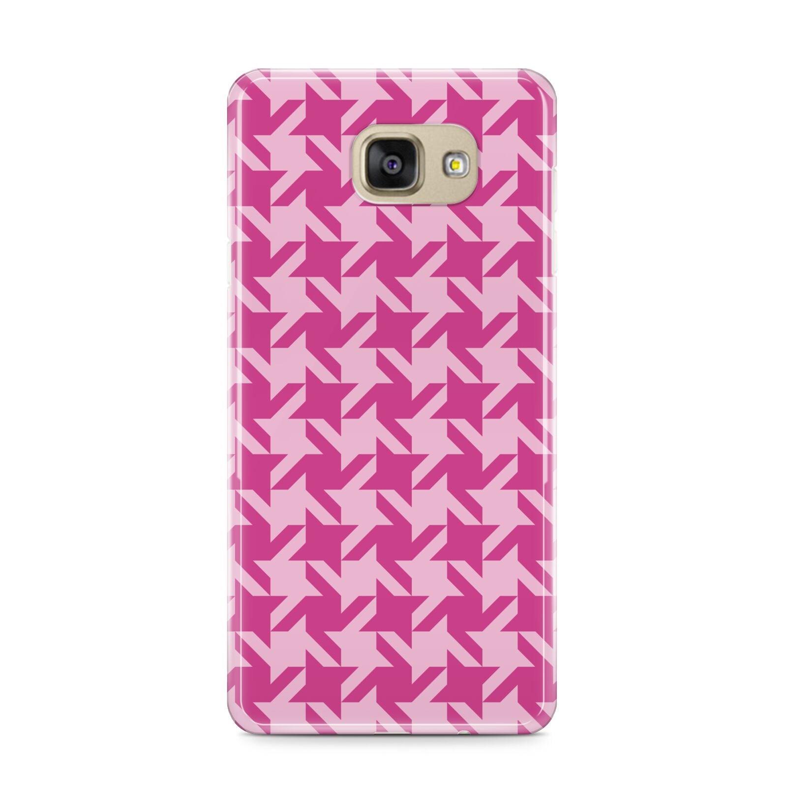 Houndstooth Samsung Galaxy A9 2016 Case on gold phone