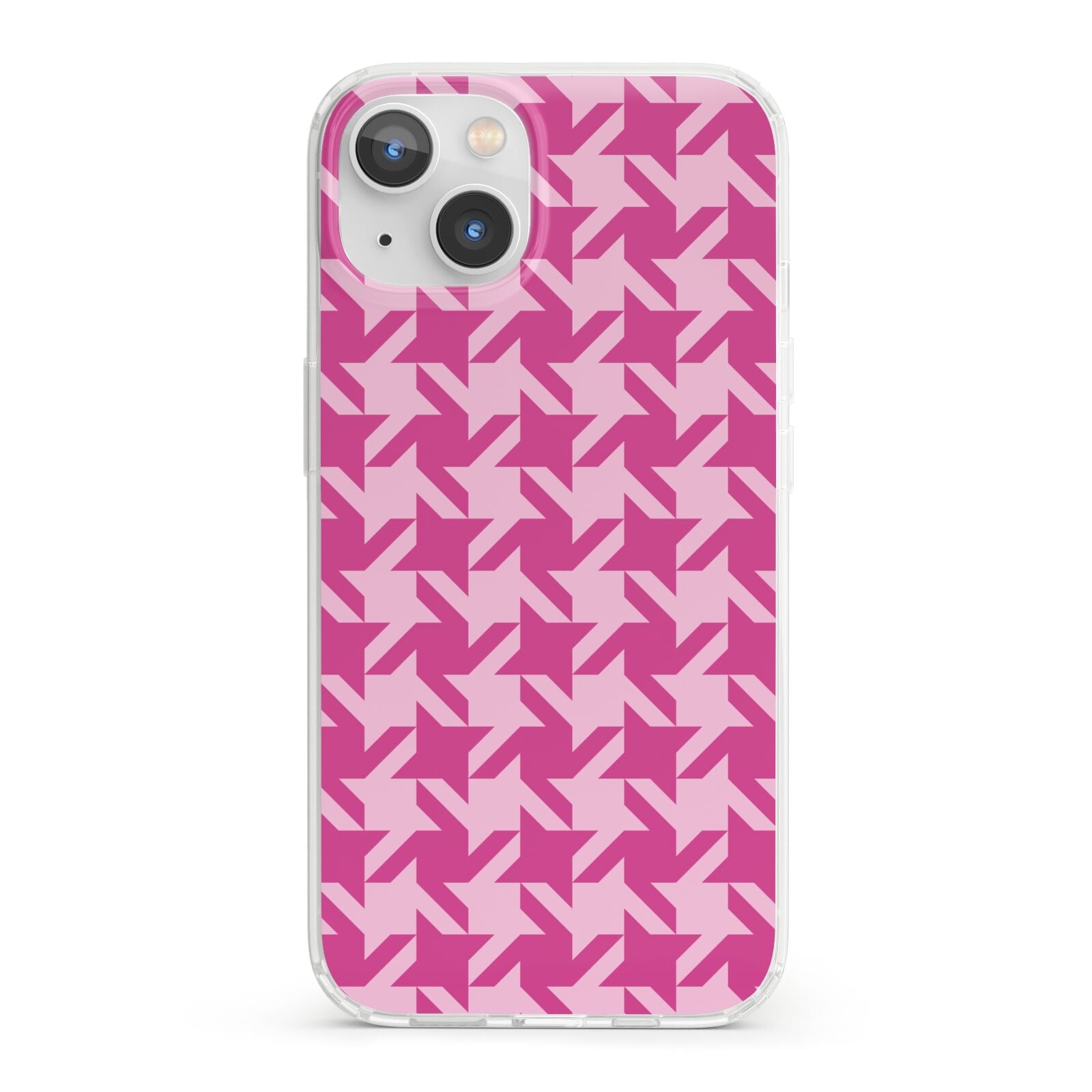 Houndstooth iPhone 13 Clear Bumper Case