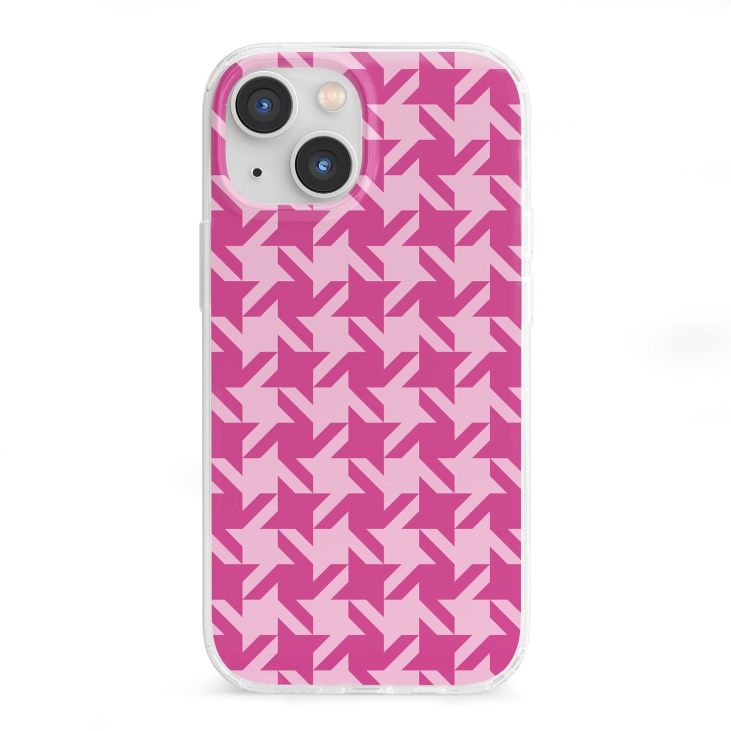 Houndstooth iPhone 13 Mini Clear Bumper Case