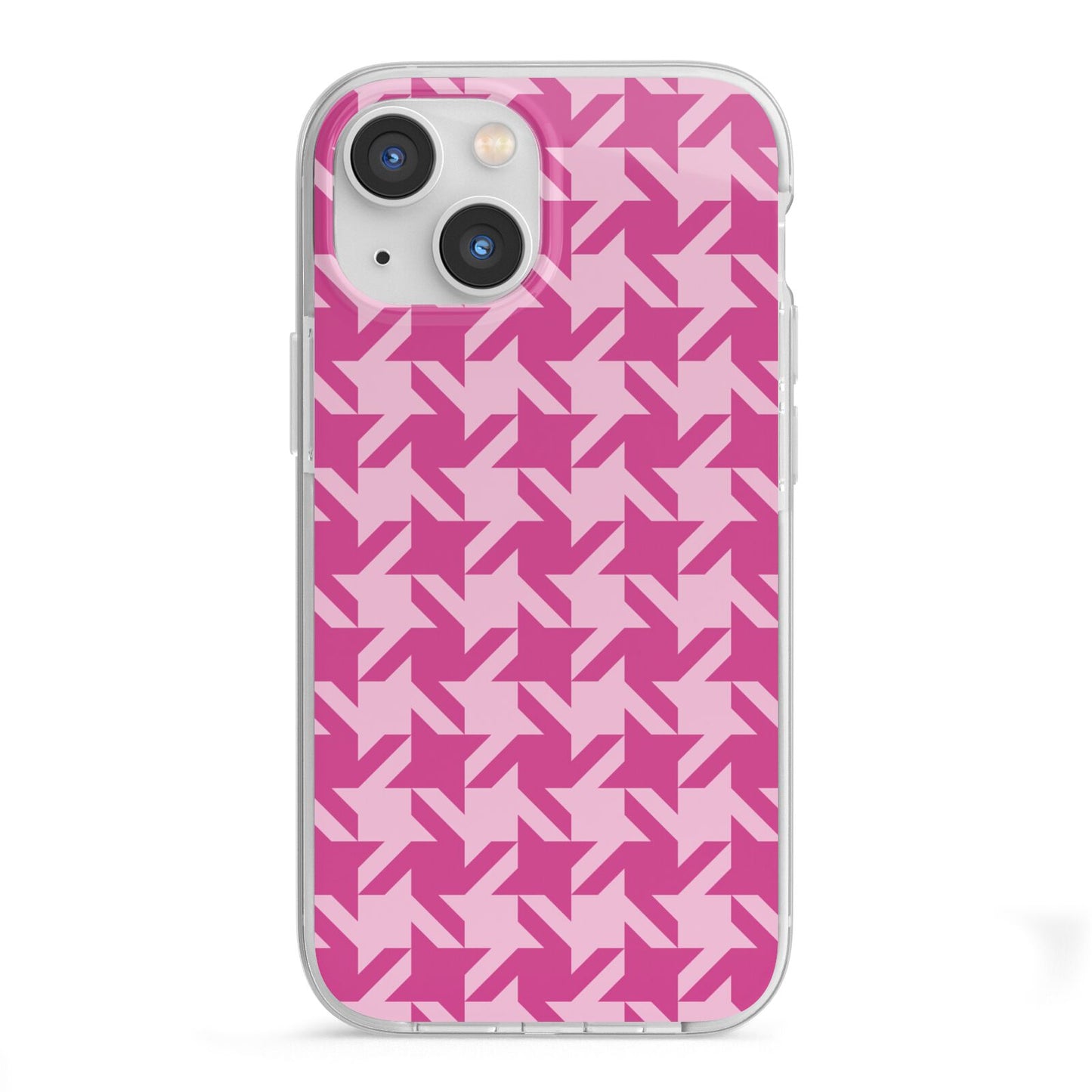 Houndstooth iPhone 13 Mini TPU Impact Case with White Edges