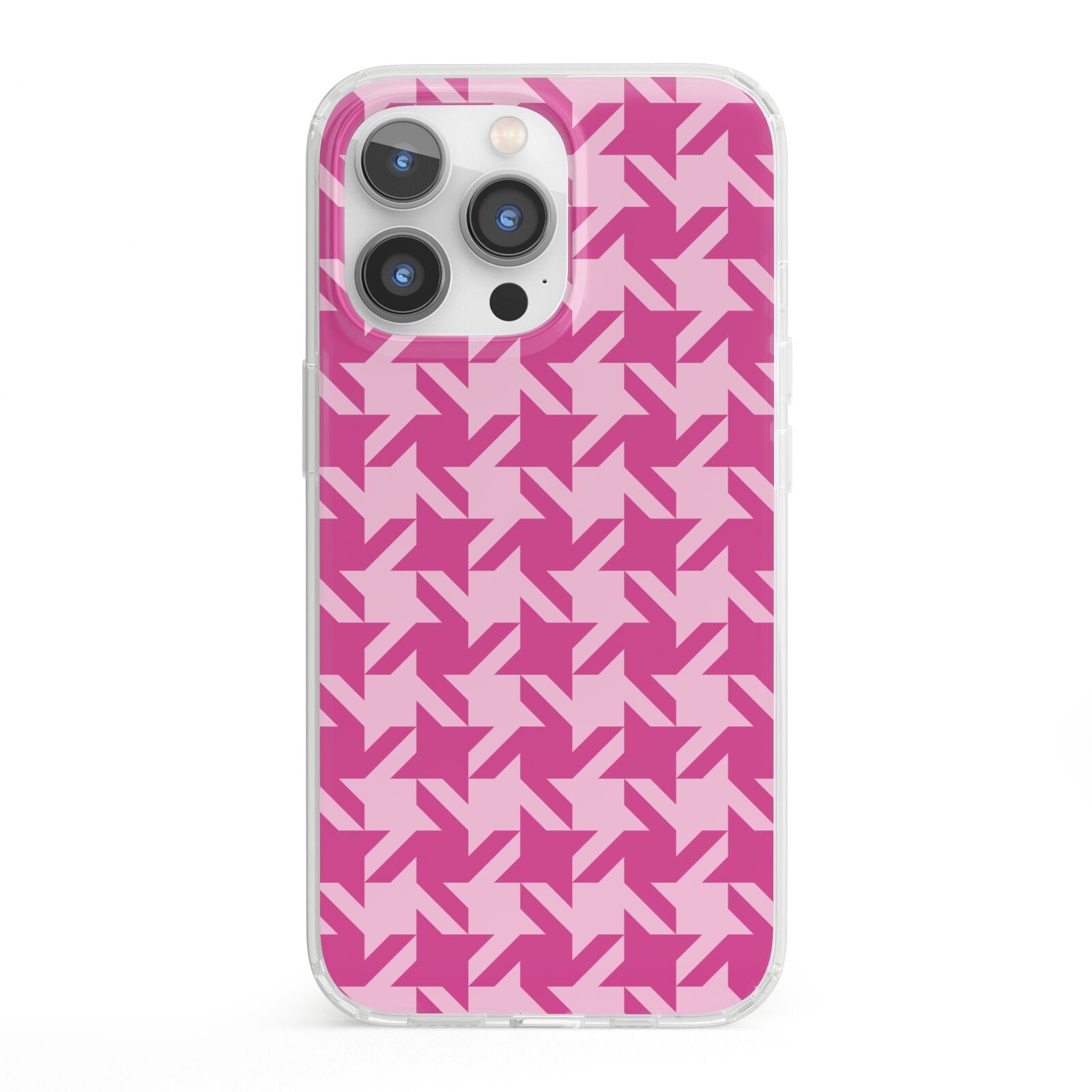 Houndstooth iPhone 13 Pro Clear Bumper Case