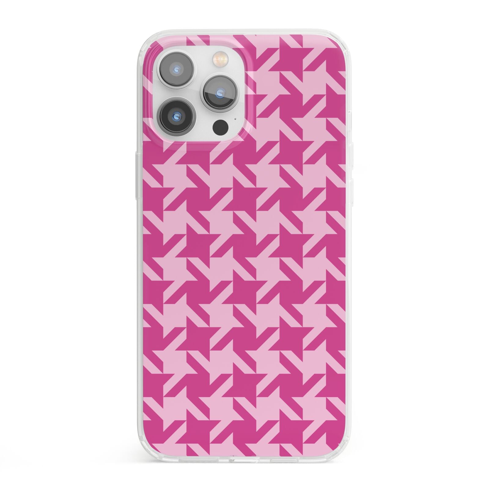 Houndstooth iPhone 13 Pro Max Clear Bumper Case