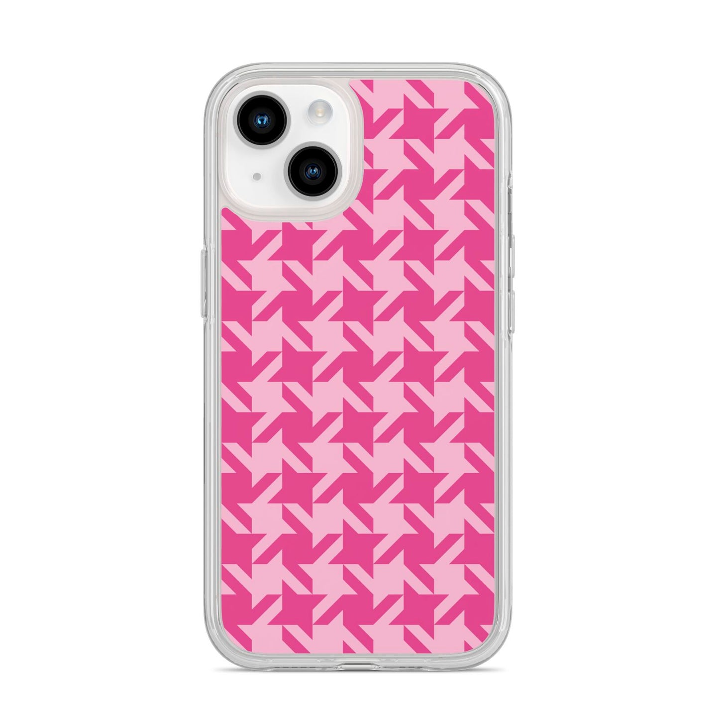 Houndstooth iPhone 14 Clear Tough Case Starlight