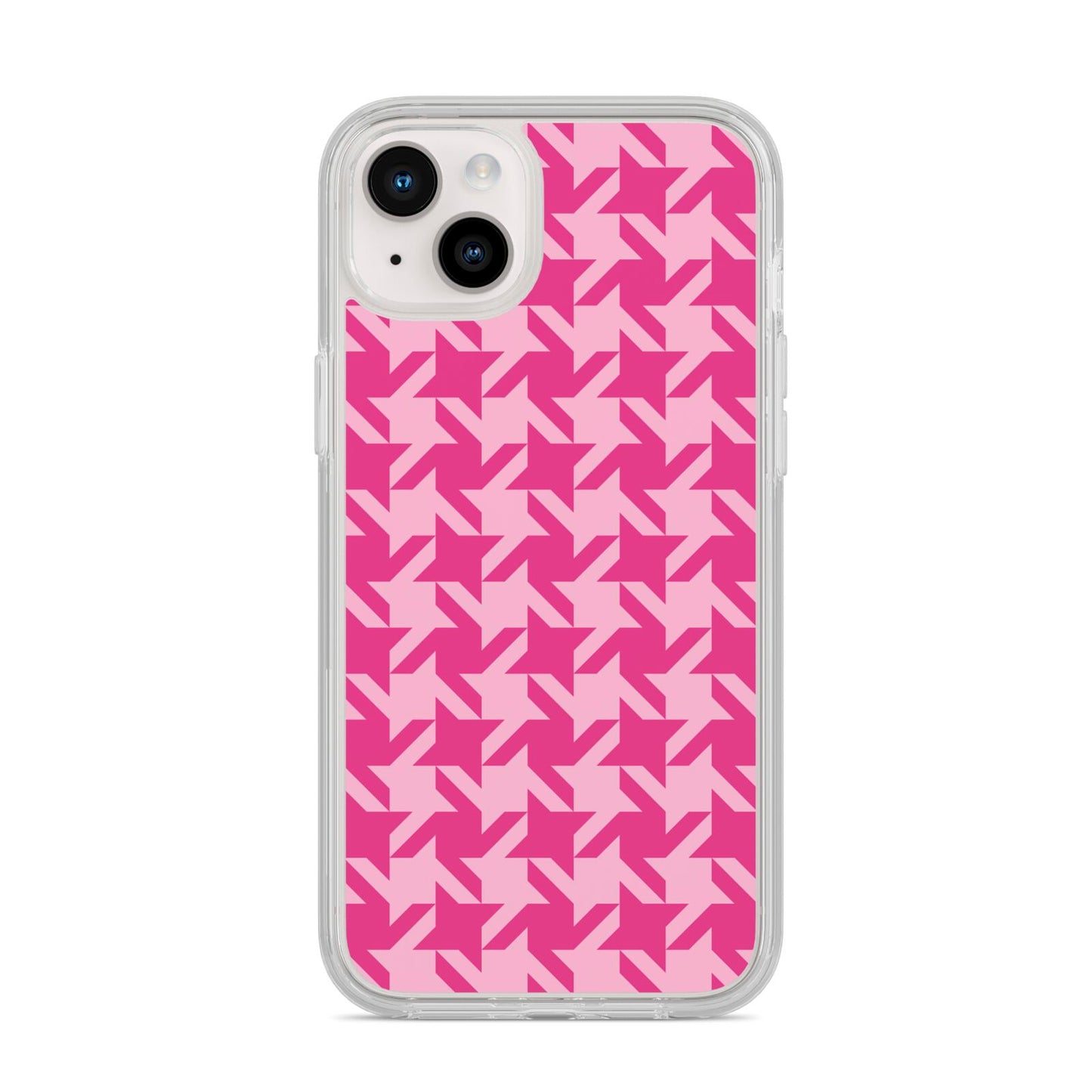 Houndstooth iPhone 14 Plus Clear Tough Case Starlight