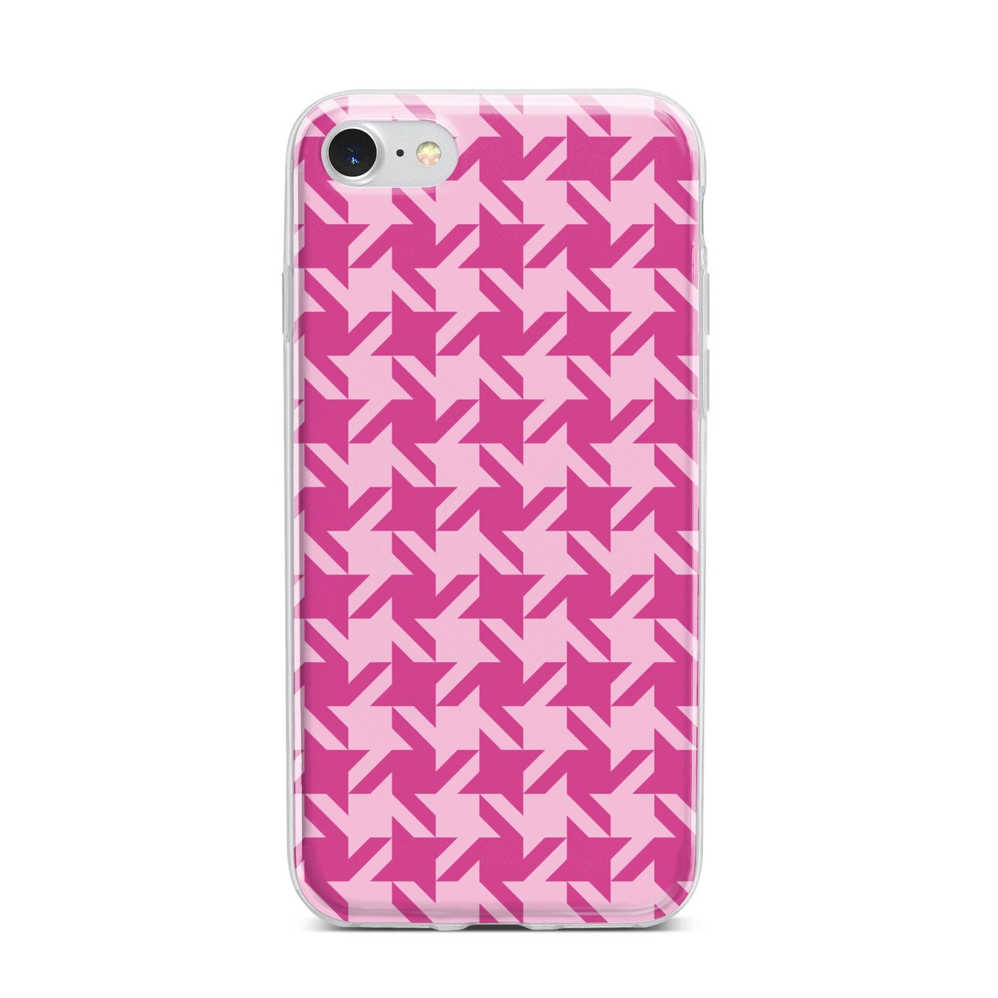 Houndstooth iPhone 7 Bumper Case on Silver iPhone