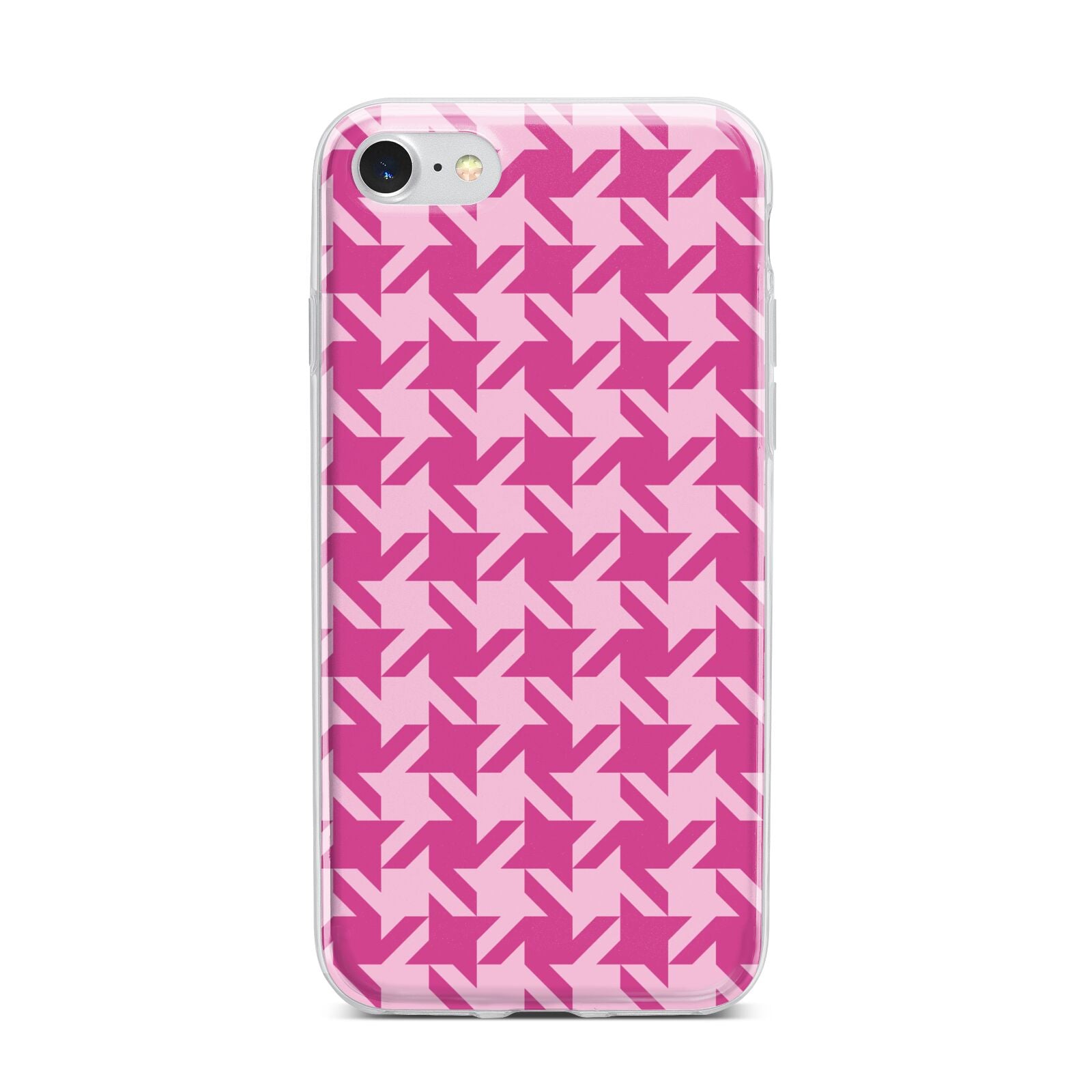 Houndstooth iPhone 7 Bumper Case on Silver iPhone