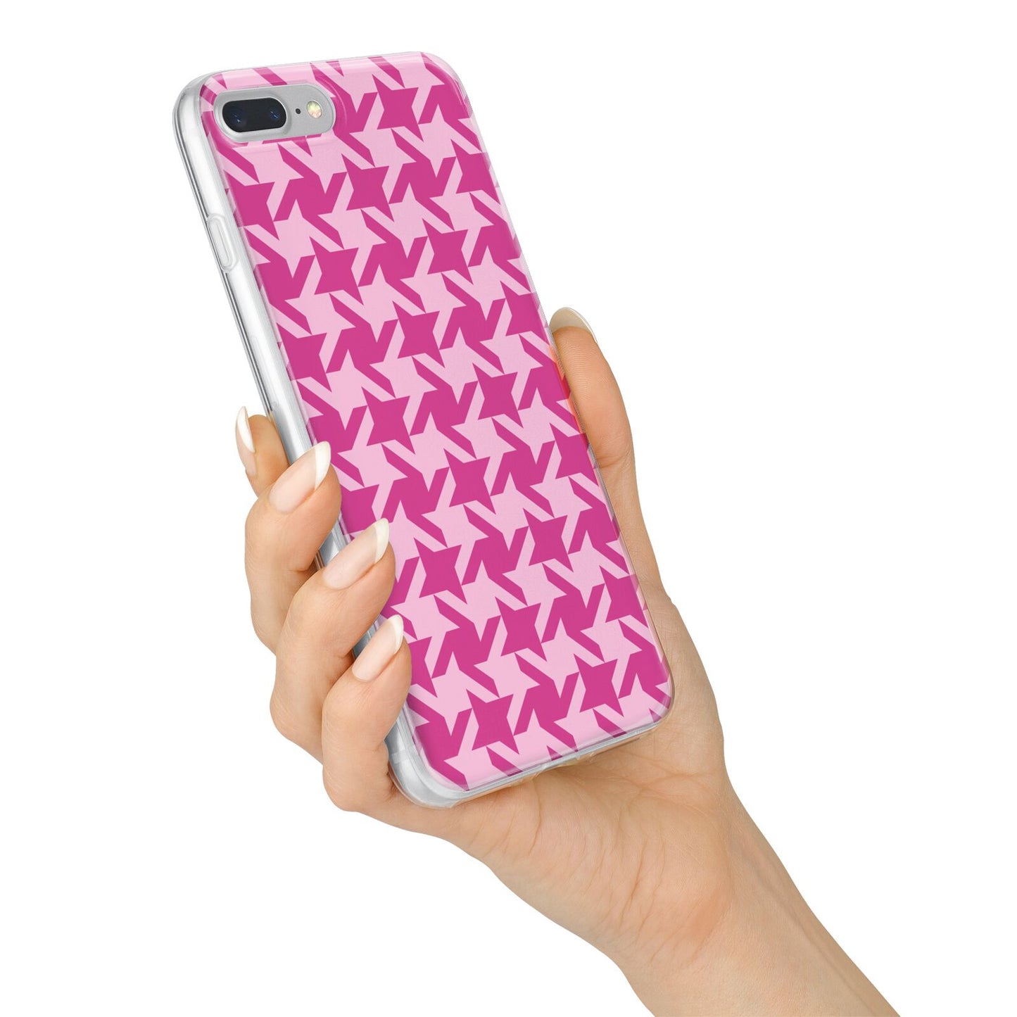 Houndstooth iPhone 7 Plus Bumper Case on Silver iPhone Alternative Image