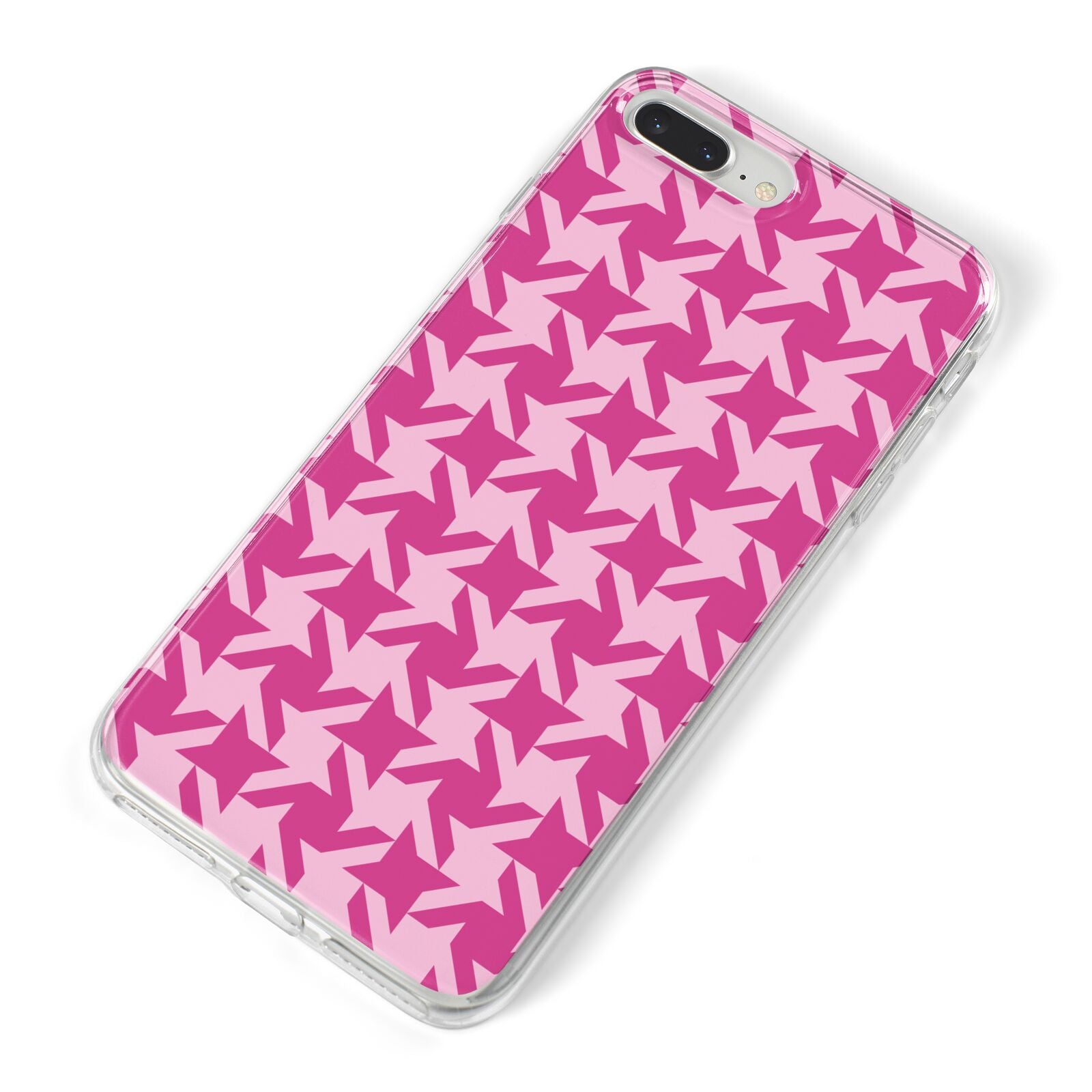 Houndstooth iPhone 8 Plus Bumper Case on Silver iPhone Alternative Image