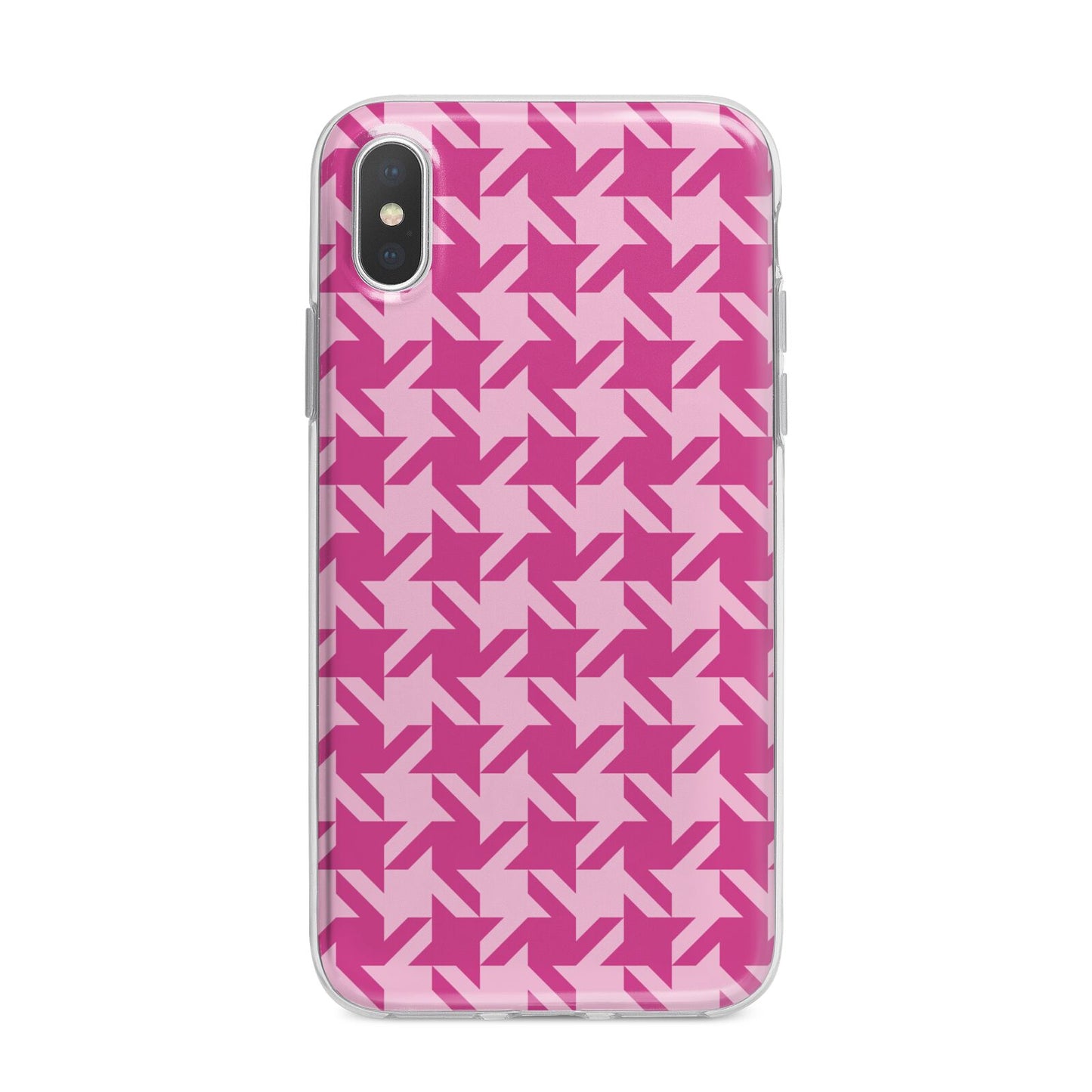 Houndstooth iPhone X Bumper Case on Silver iPhone Alternative Image 1