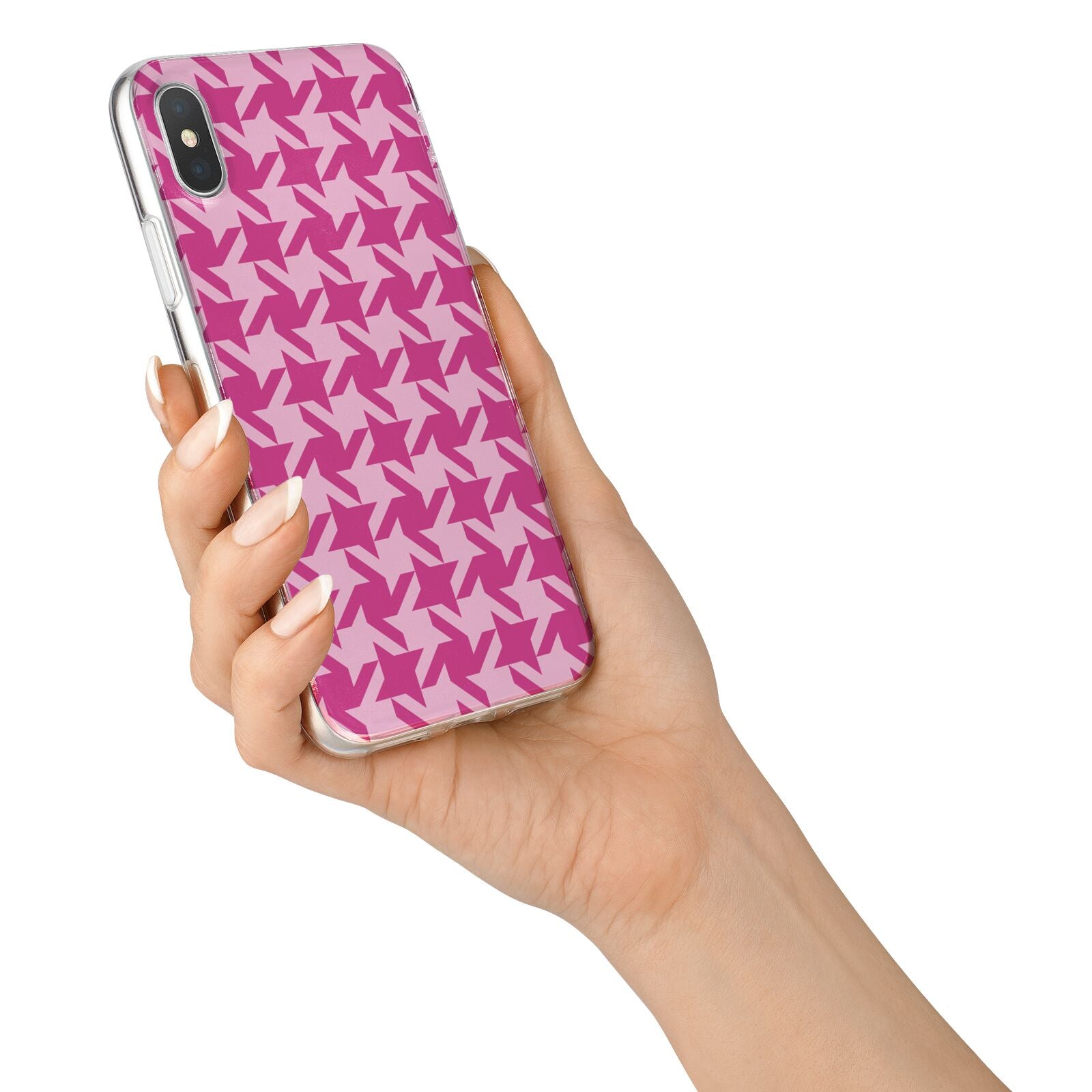 Houndstooth iPhone X Bumper Case on Silver iPhone Alternative Image 2