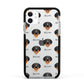 Hovawart Icon with Name Apple iPhone 11 in White with Black Impact Case