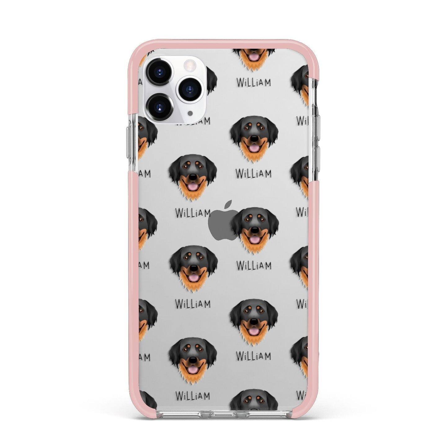 Hovawart Icon with Name iPhone 11 Pro Max Impact Pink Edge Case