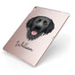 Hovawart Personalised Apple iPad Case on Rose Gold iPad Side View