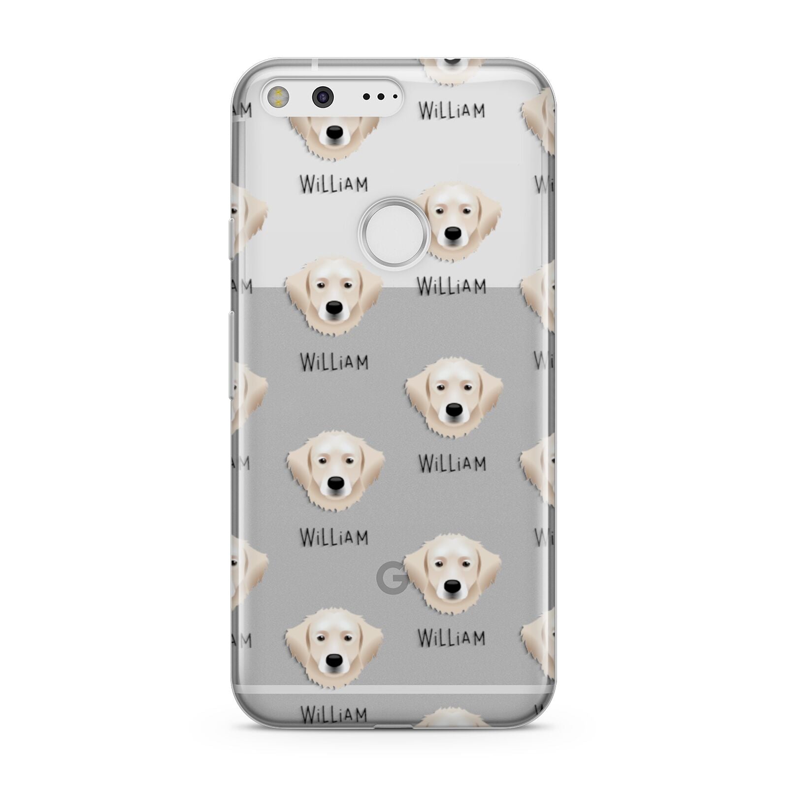 Hungarian Kuvasz Icon with Name Google Pixel Case