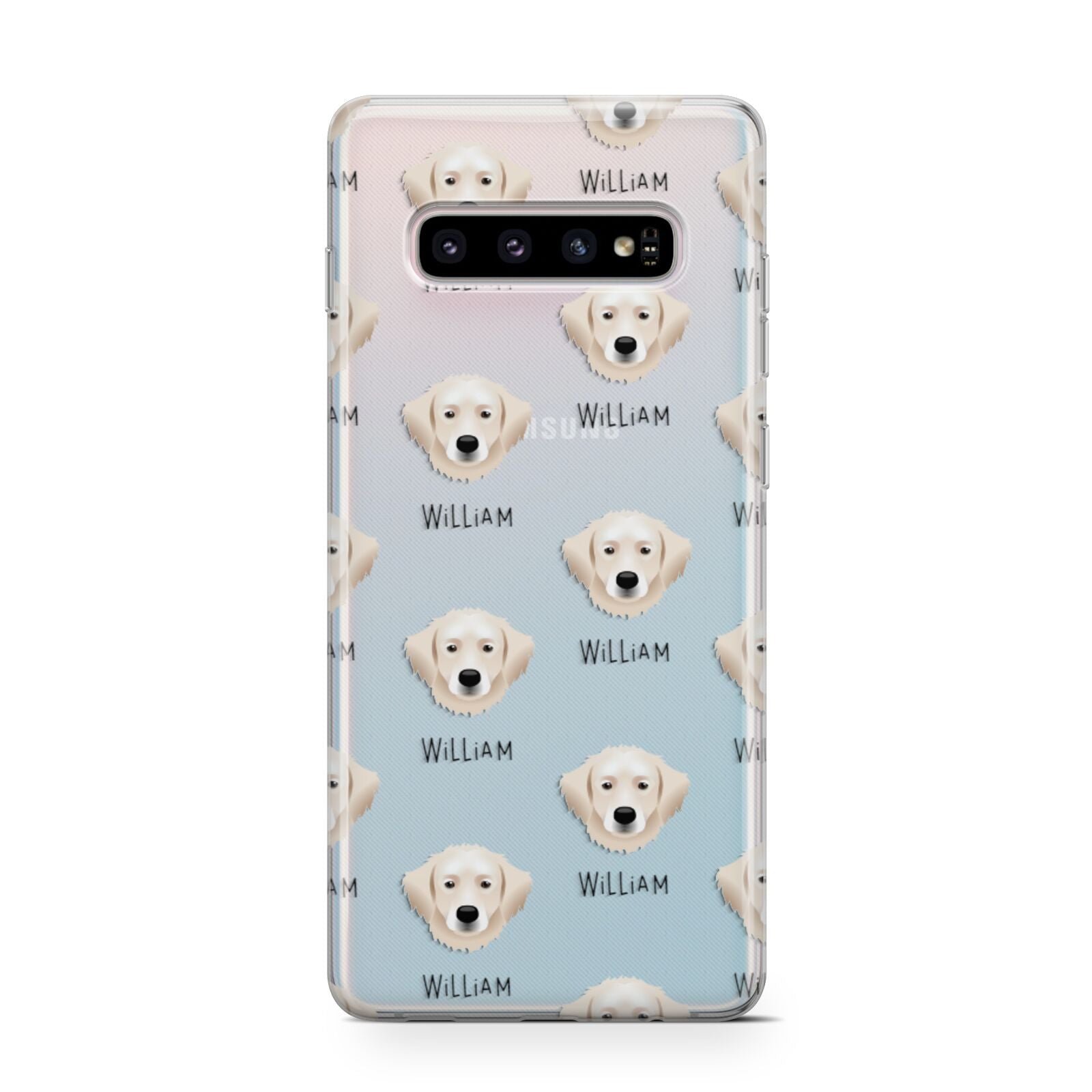 Hungarian Kuvasz Icon with Name Samsung Galaxy S10 Case
