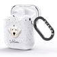 Hungarian Kuvasz Personalised AirPods Glitter Case Side Image