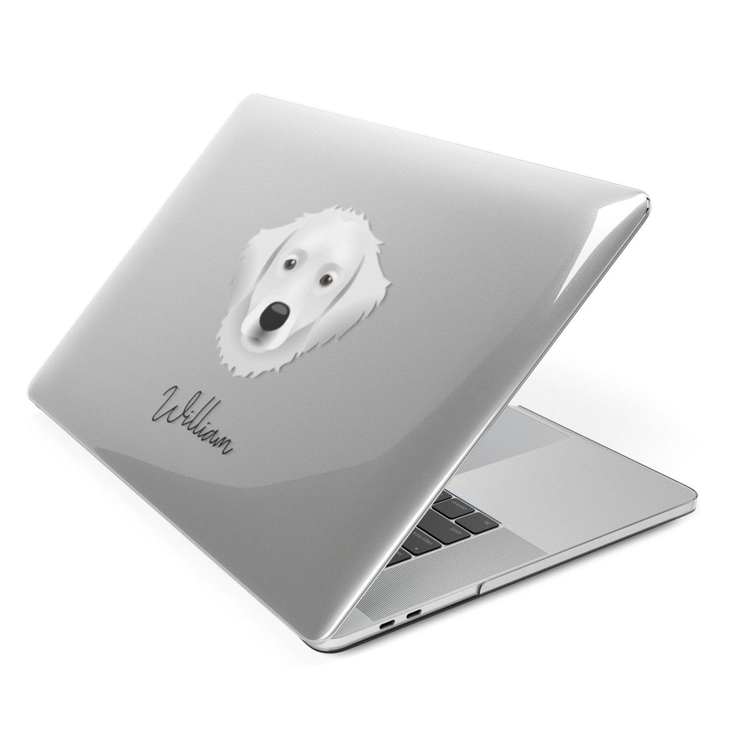 Hungarian Kuvasz Personalised Apple MacBook Case Side View