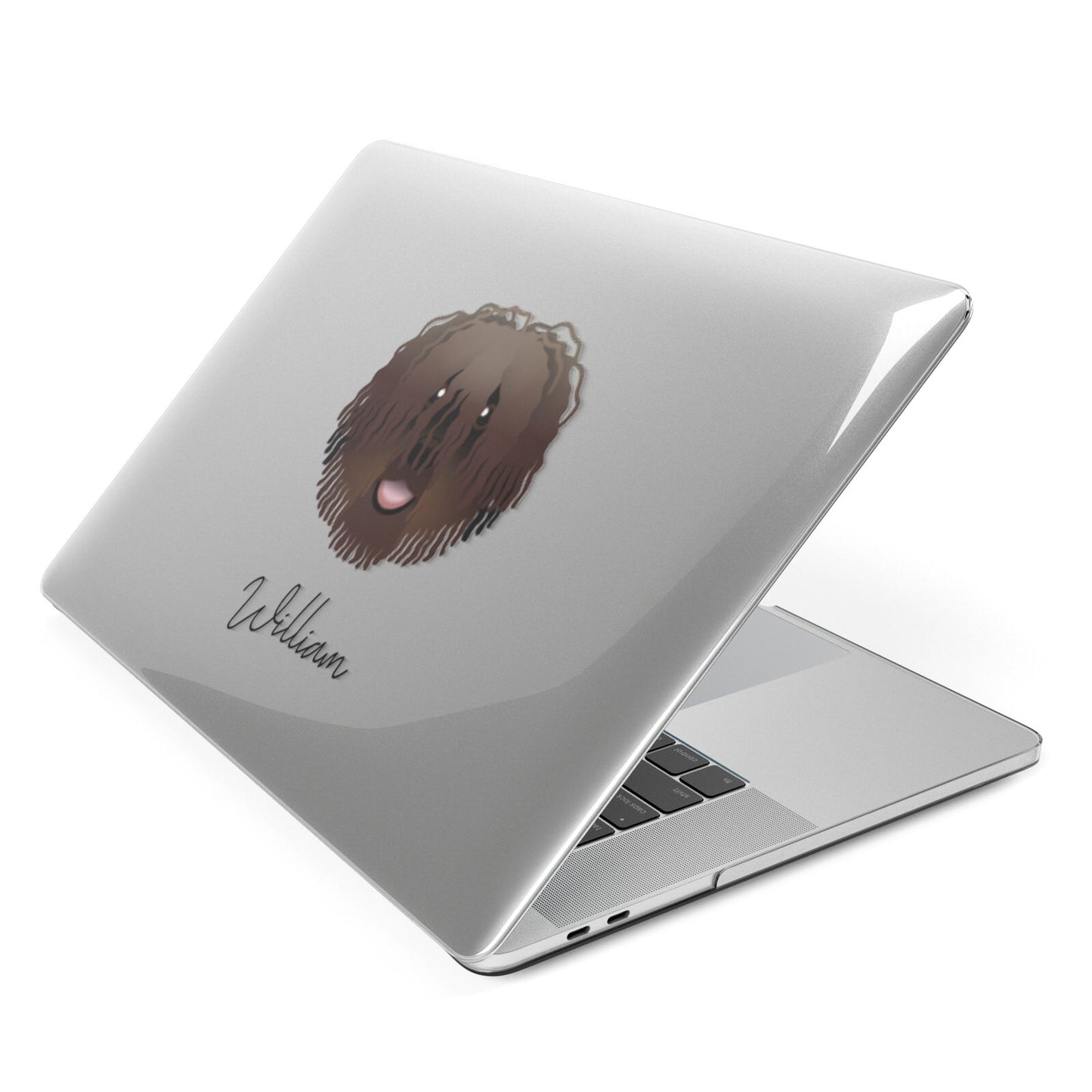 Hungarian Puli Personalised Apple MacBook Case Side View