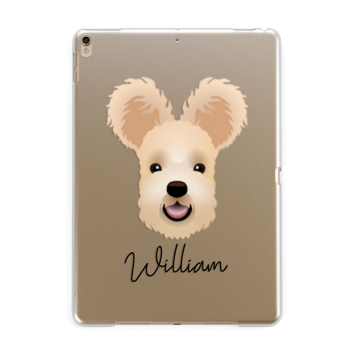 Hungarian Pumi Personalised Apple iPad Gold Case