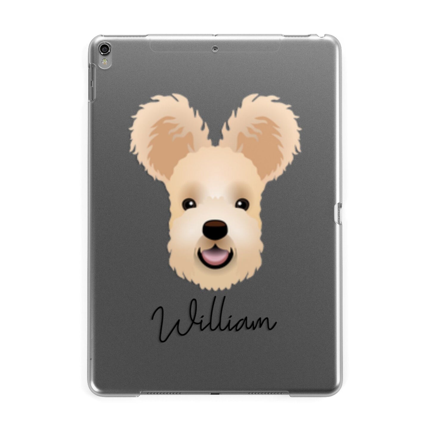 Hungarian Pumi Personalised Apple iPad Grey Case