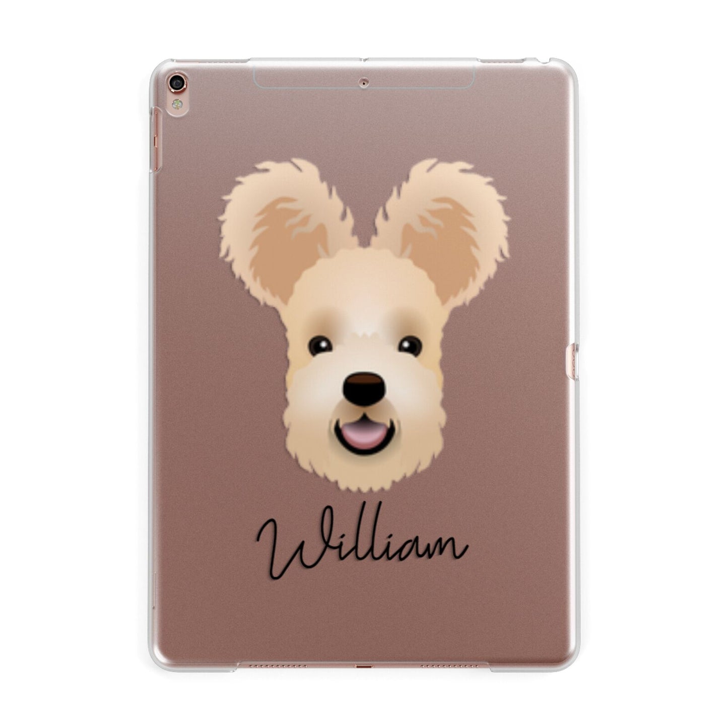 Hungarian Pumi Personalised Apple iPad Rose Gold Case