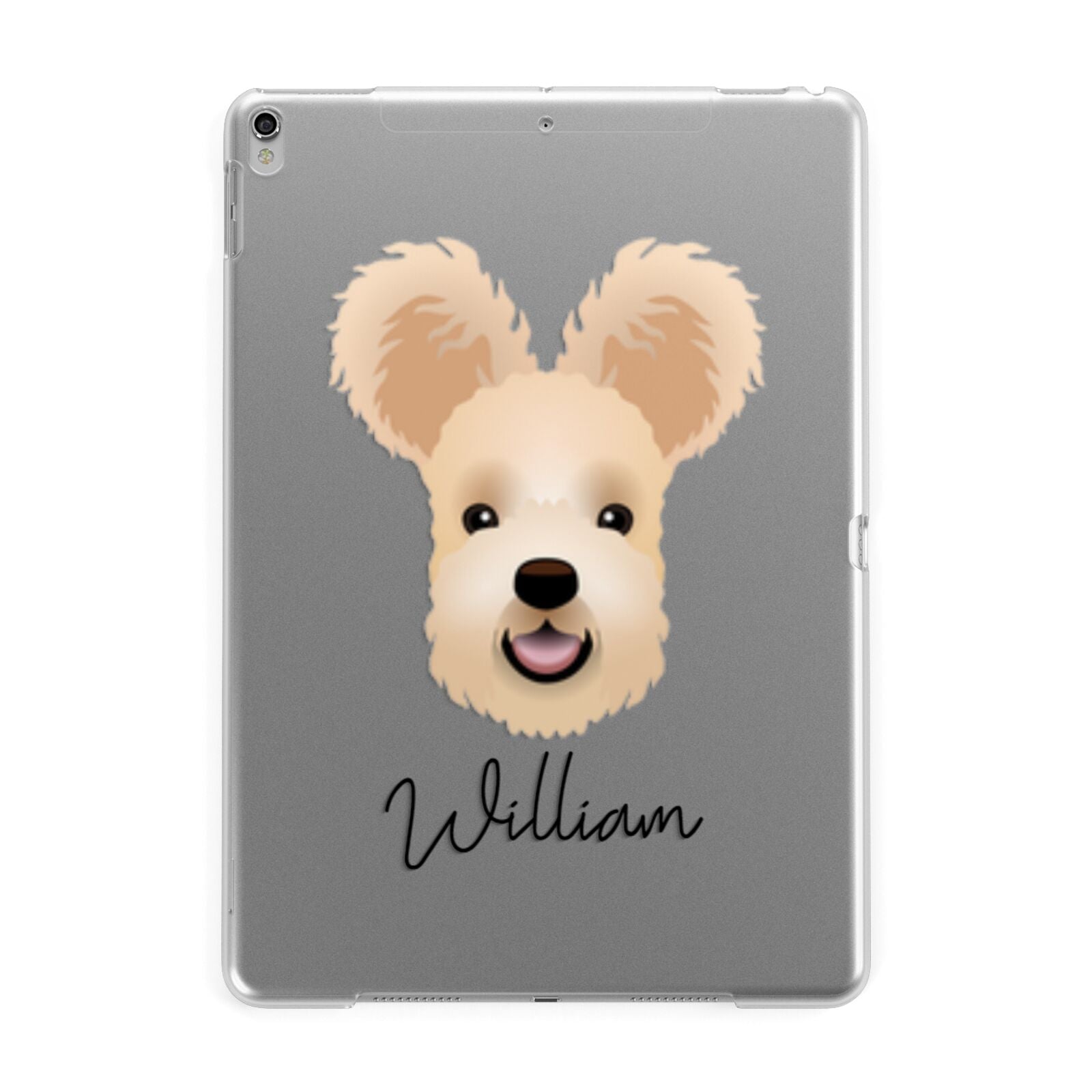 Hungarian Pumi Personalised Apple iPad Silver Case