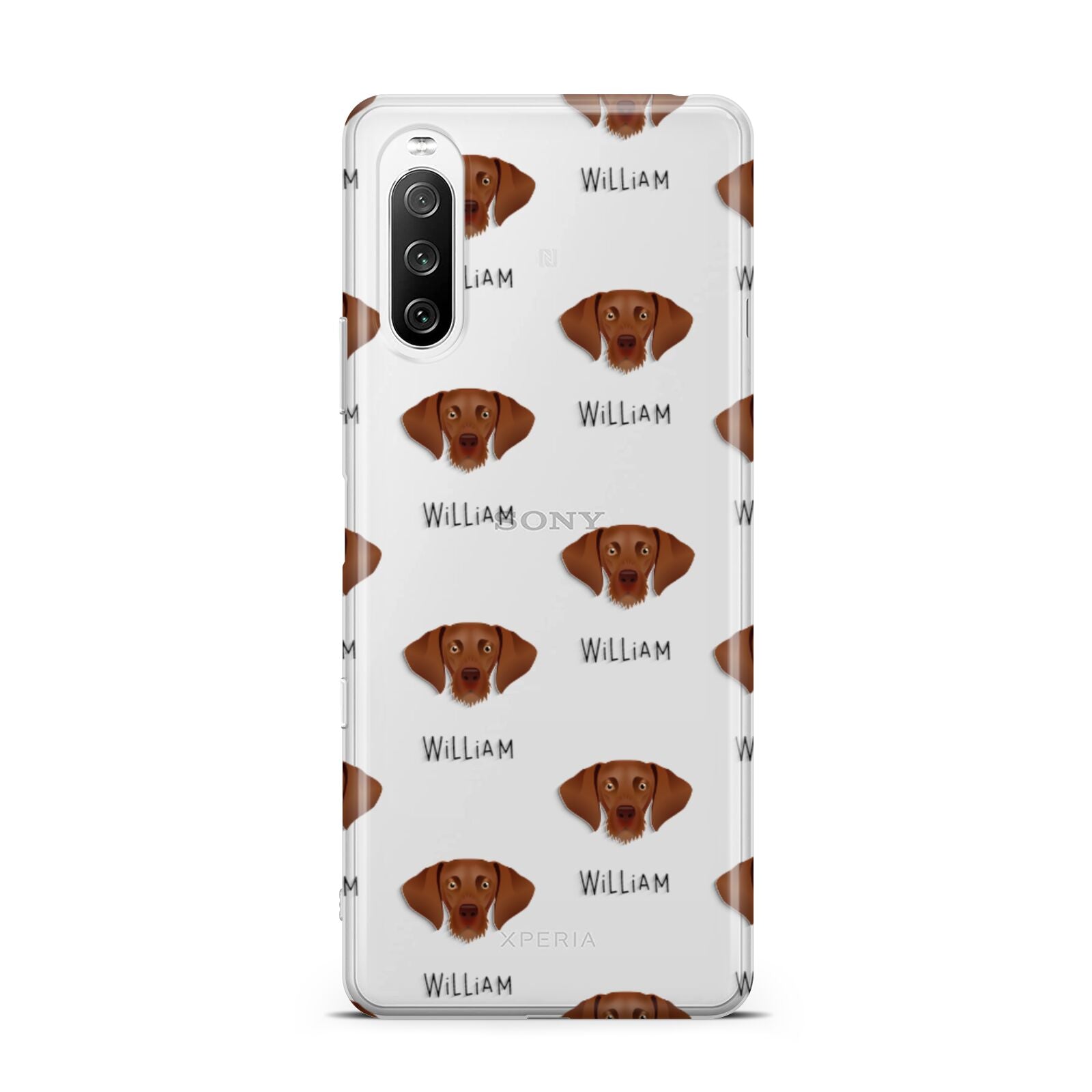 Hungarian Vizsla Icon with Name Sony Xperia 10 III Case