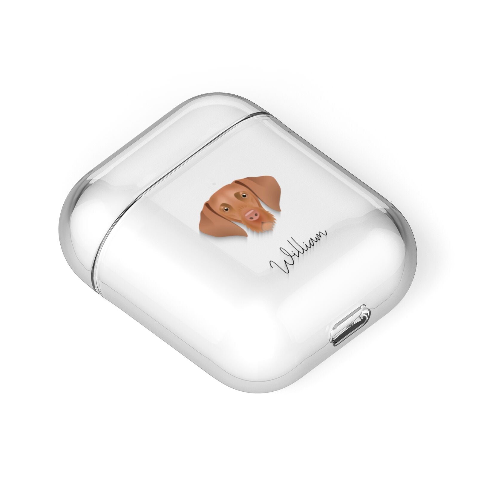 Hungarian Vizsla Personalised AirPods Case Laid Flat