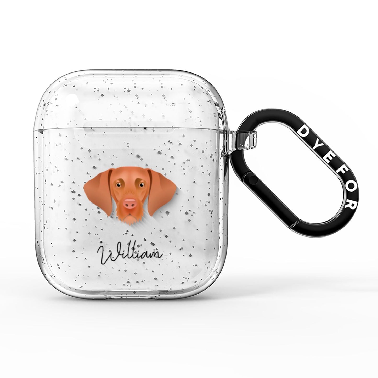 Hungarian Vizsla Personalised AirPods Glitter Case