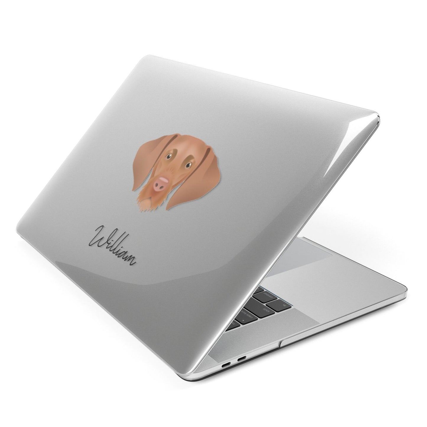 Hungarian Vizsla Personalised Apple MacBook Case Side View