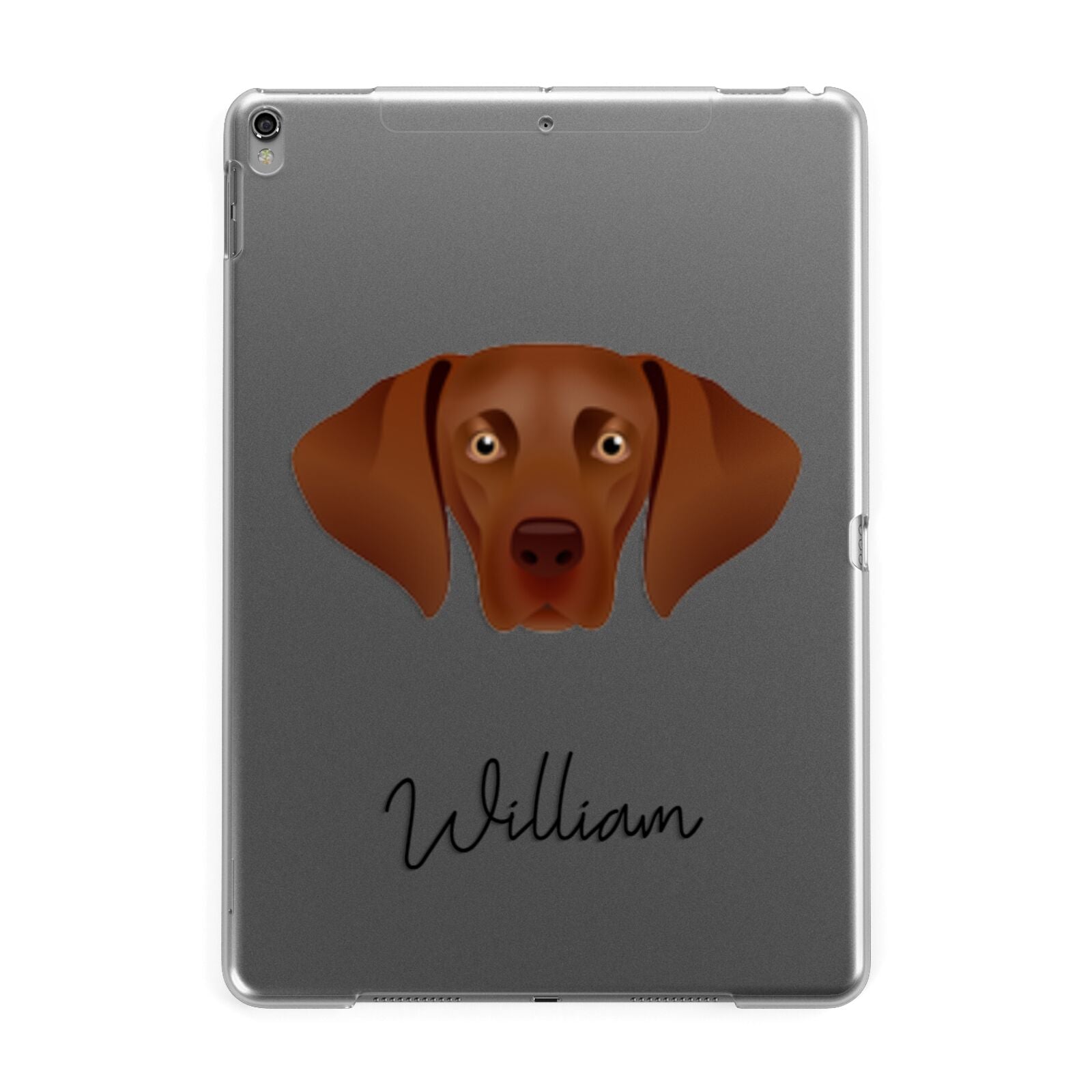 Hungarian Vizsla Personalised Apple iPad Grey Case