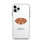 Hungarian Vizsla Personalised Apple iPhone 11 Pro in Silver with White Impact Case