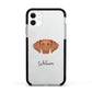 Hungarian Vizsla Personalised Apple iPhone 11 in White with Black Impact Case