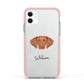 Hungarian Vizsla Personalised Apple iPhone 11 in White with Pink Impact Case