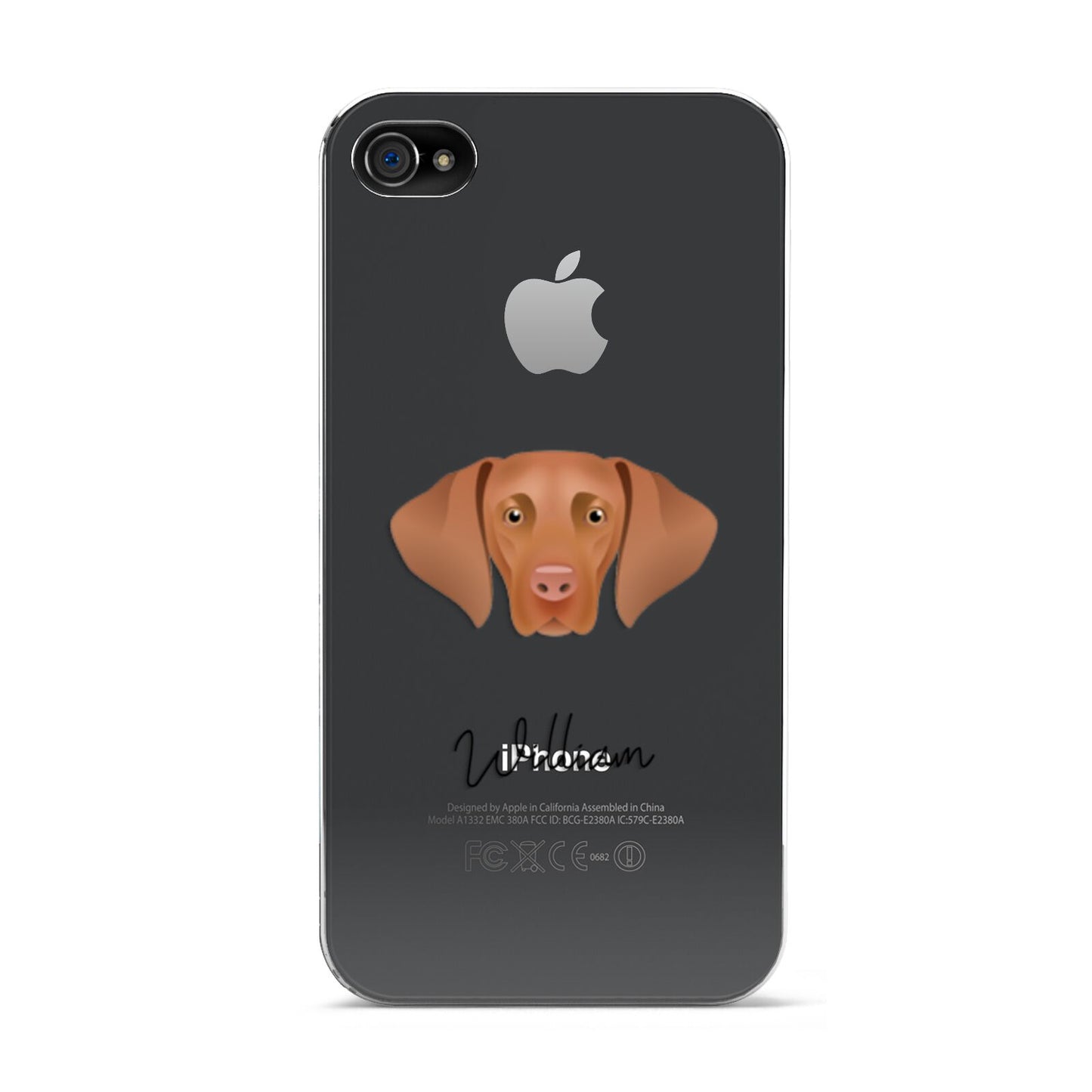 Hungarian Vizsla Personalised Apple iPhone 4s Case