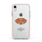 Hungarian Vizsla Personalised Apple iPhone XR Impact Case Pink Edge on Silver Phone